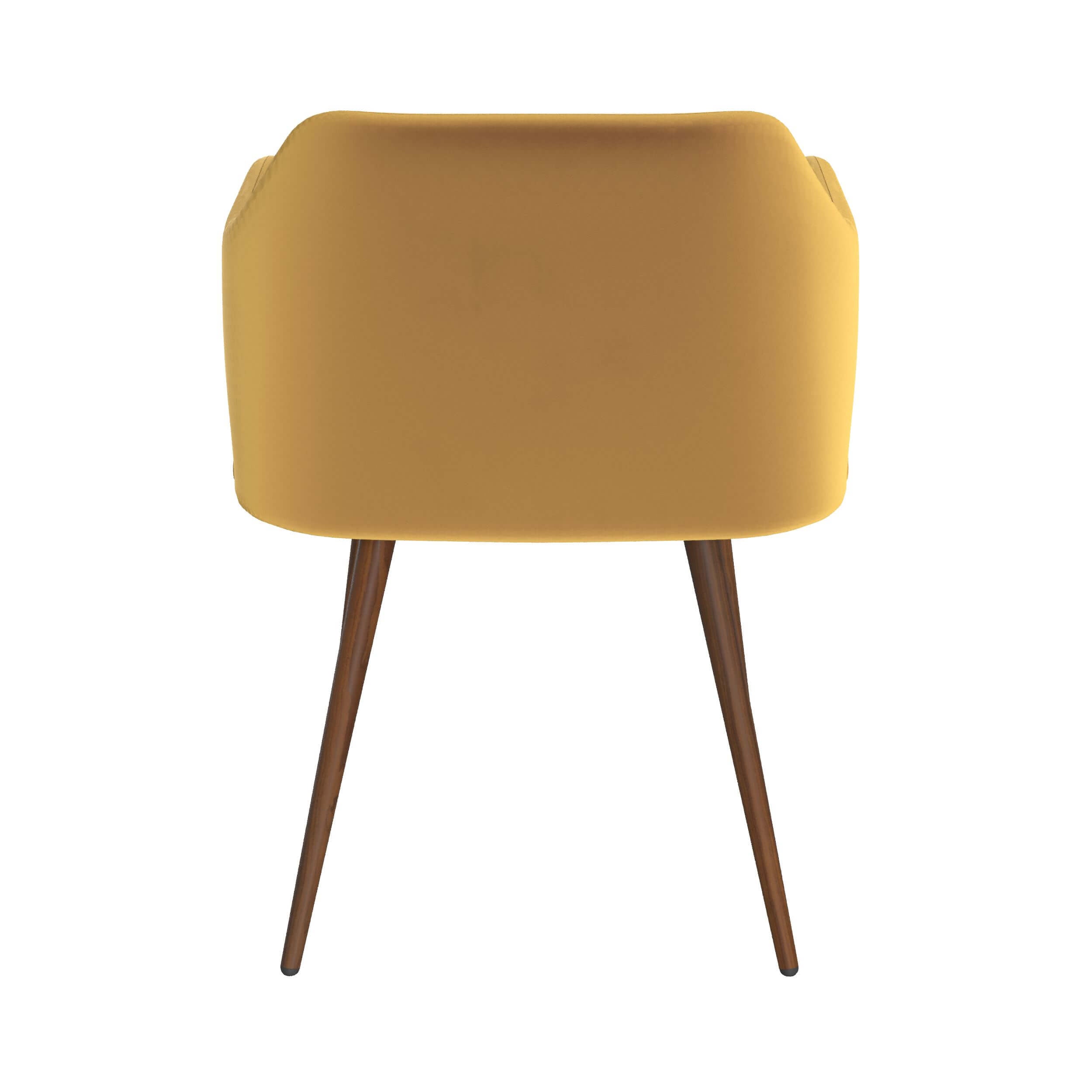 daisy sedia in velluto giallo con braccioli set di 2