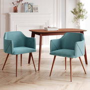 daisy chaise velours bleu clair avec accoudoirs ambiance focus
