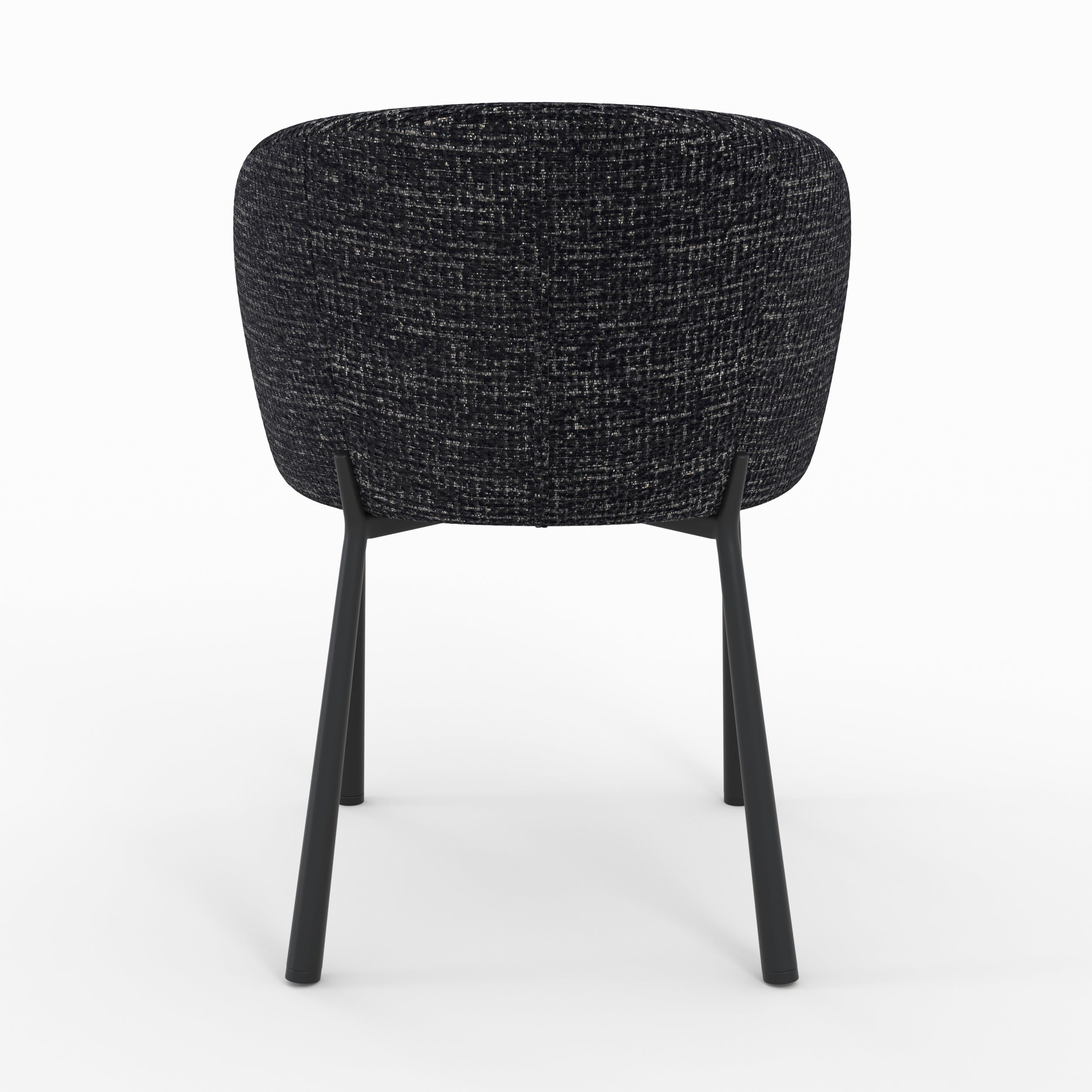 Danaé chaise tissu noir chiné gris confort vue arrière