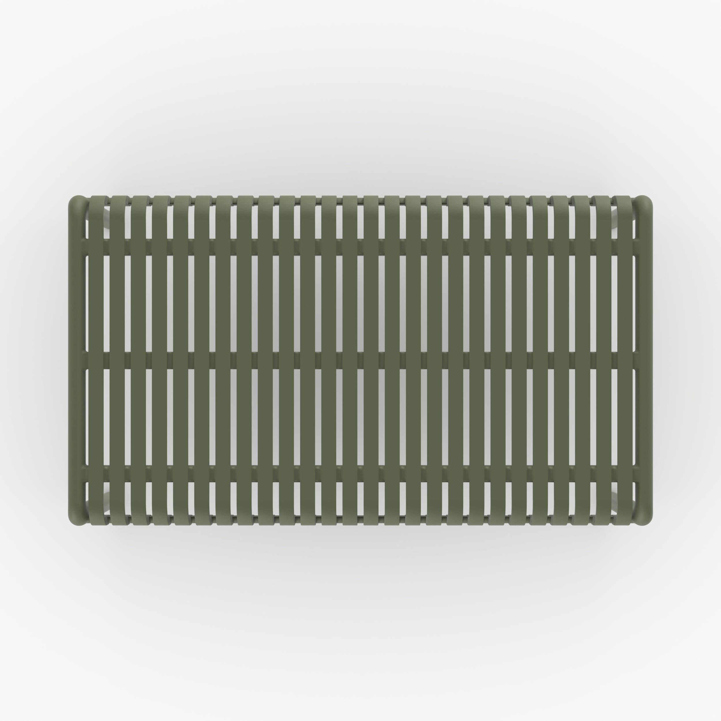 Danaé table basse jardin rectangulaire vert kaki plastique