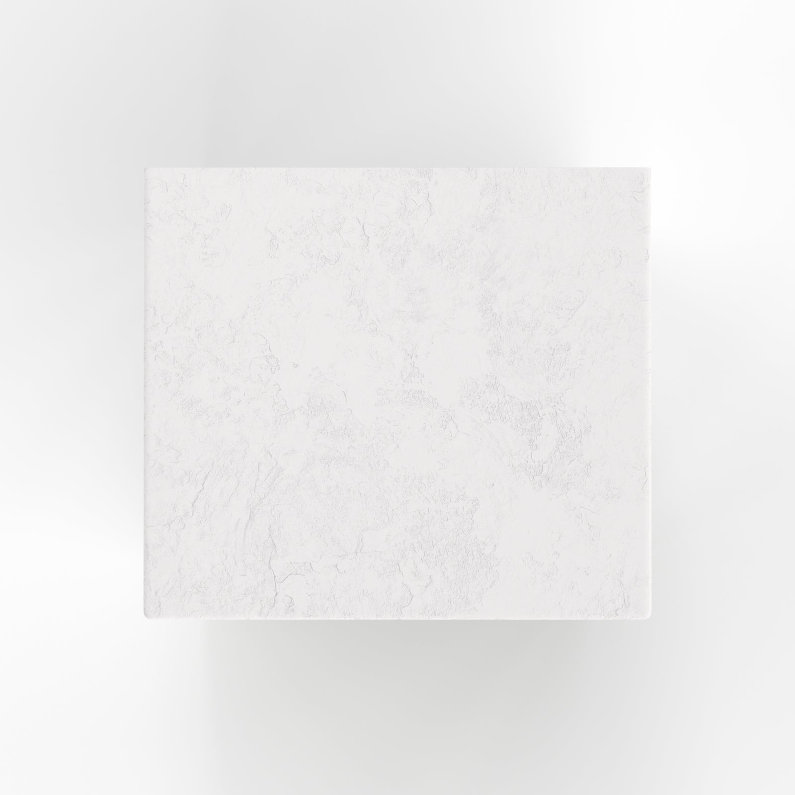 Détail niche arche grecque plateau acacia table de chevet Fira blanc plâtre