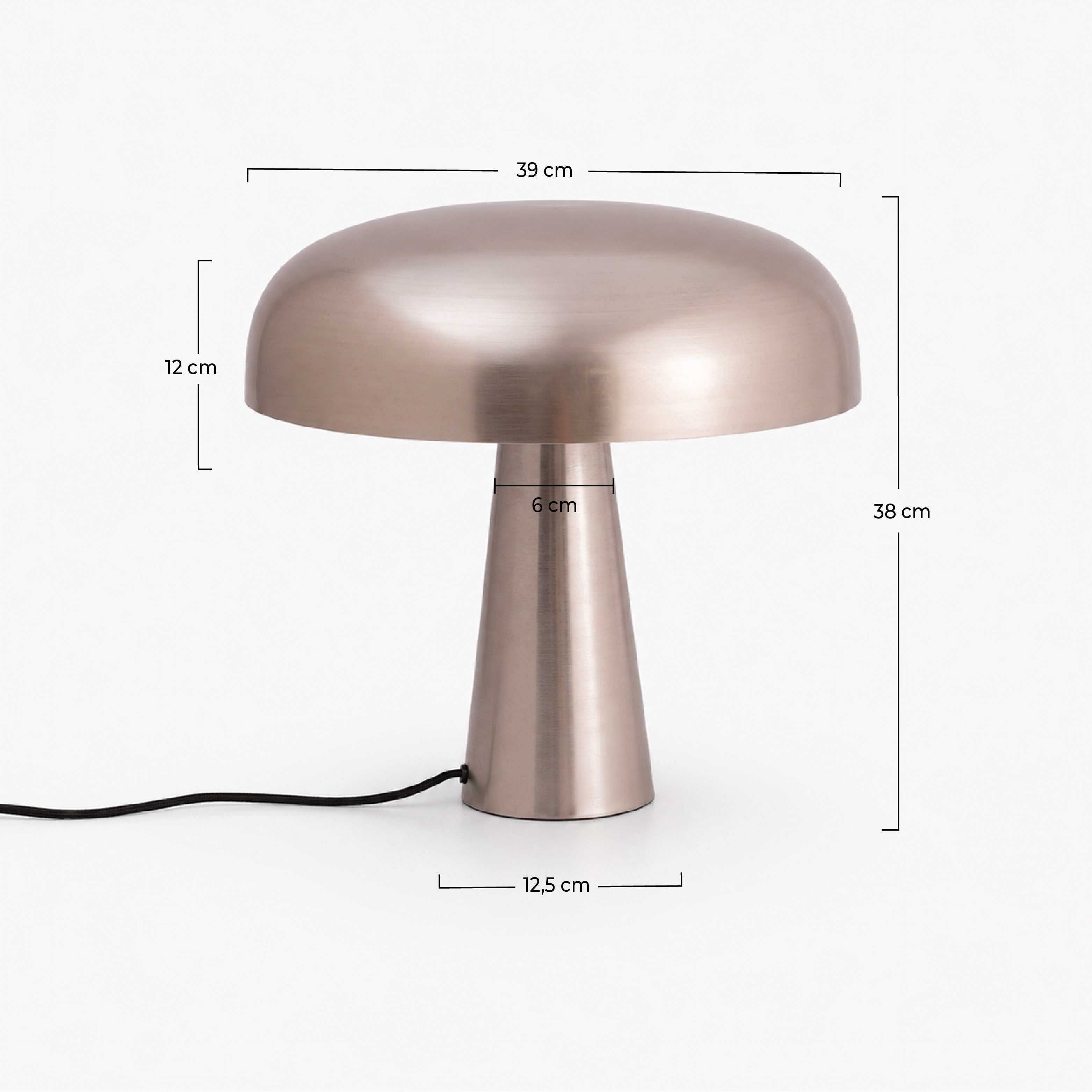 Lampe Livia en métal brossé