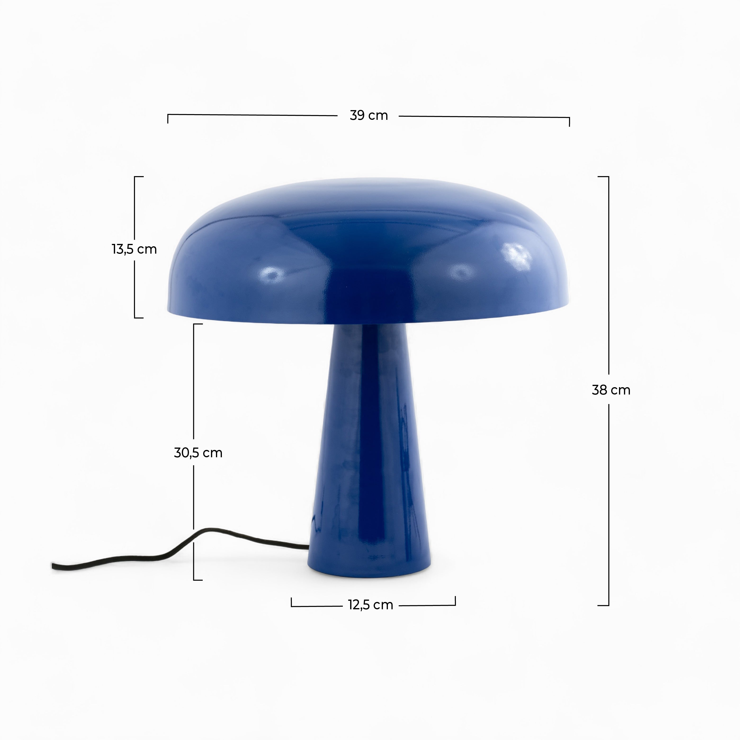 Lampe Livia en métal bleu foncé