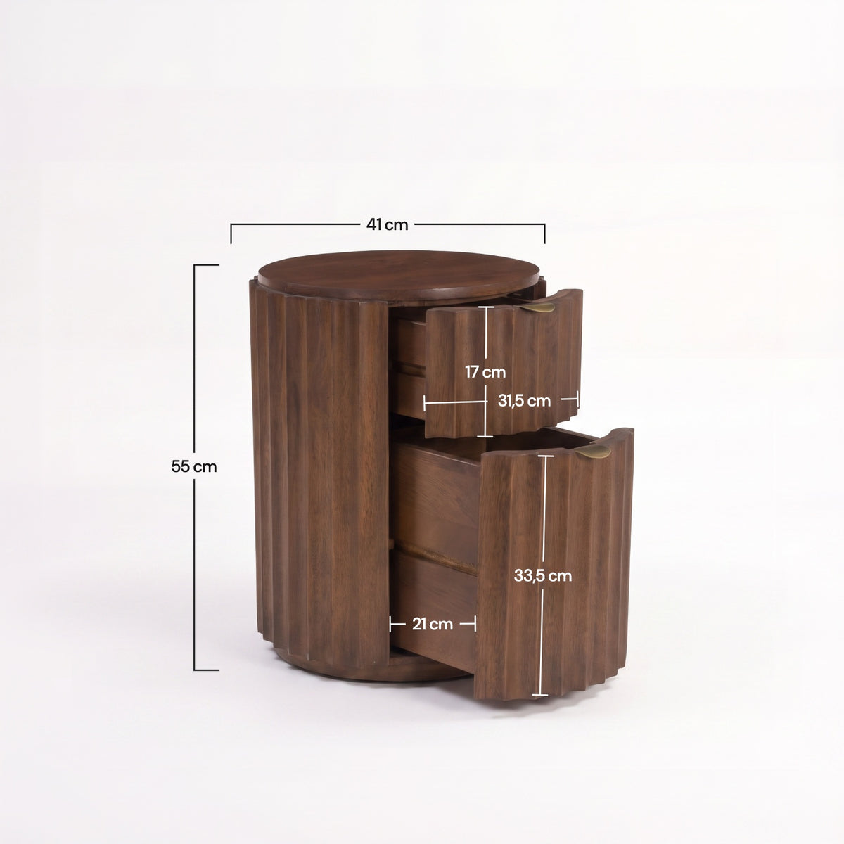 Dimensions table d'appoint Livio en bois de manguier – Maison Pavane