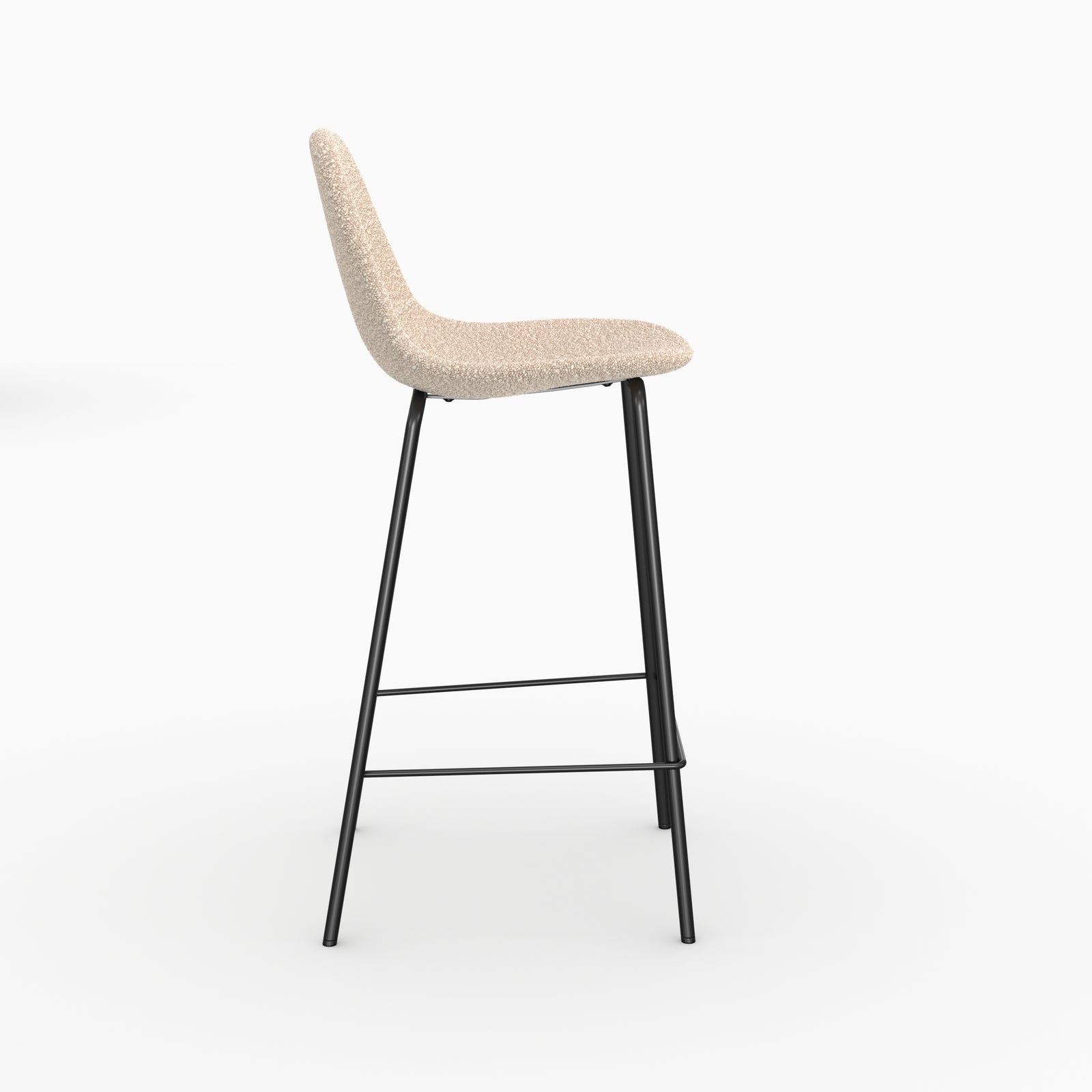 Duo chaises Henrik bouclette beige ilot central 65 5cm