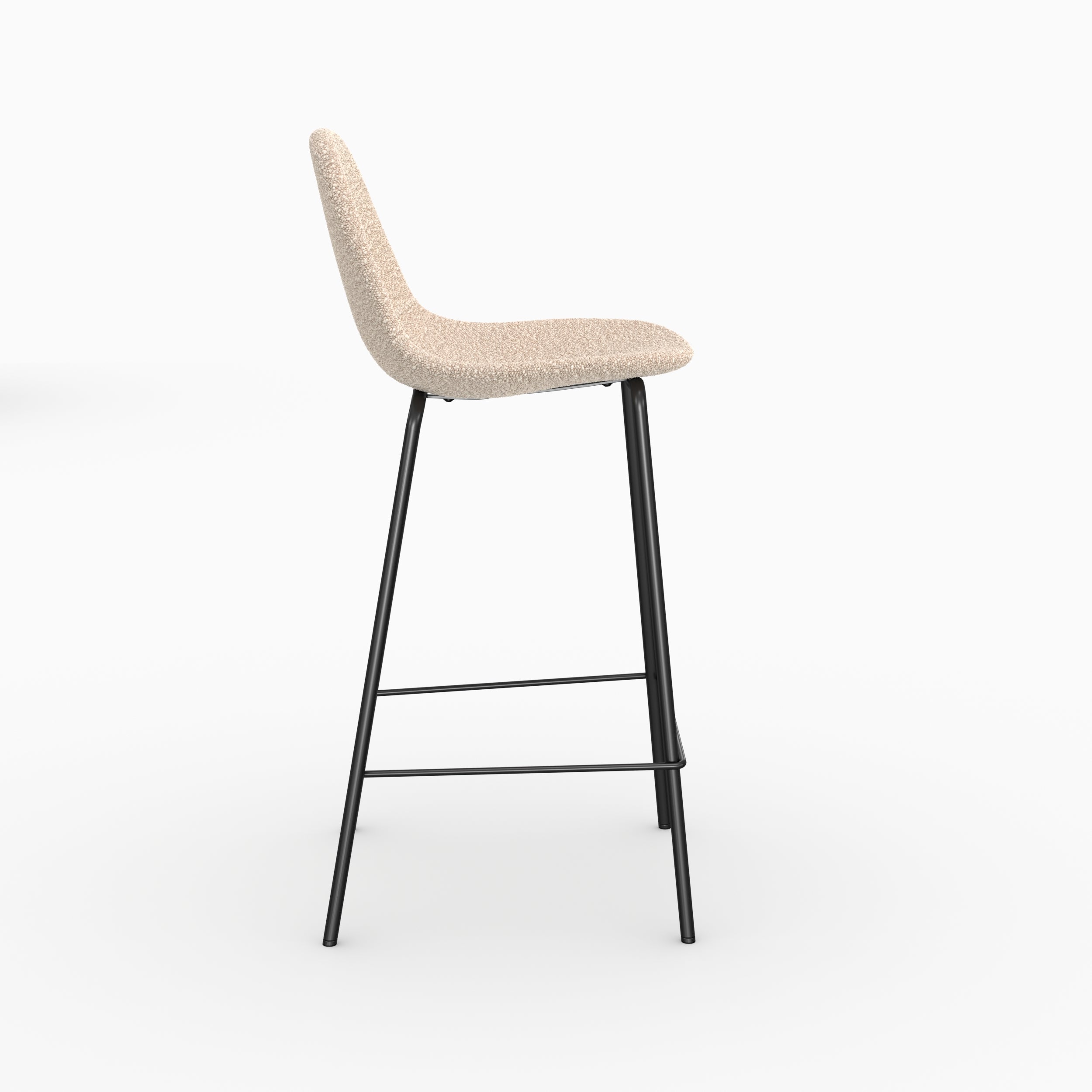 Duo chaises Henrik bouclette beige ilot central 65 5cm