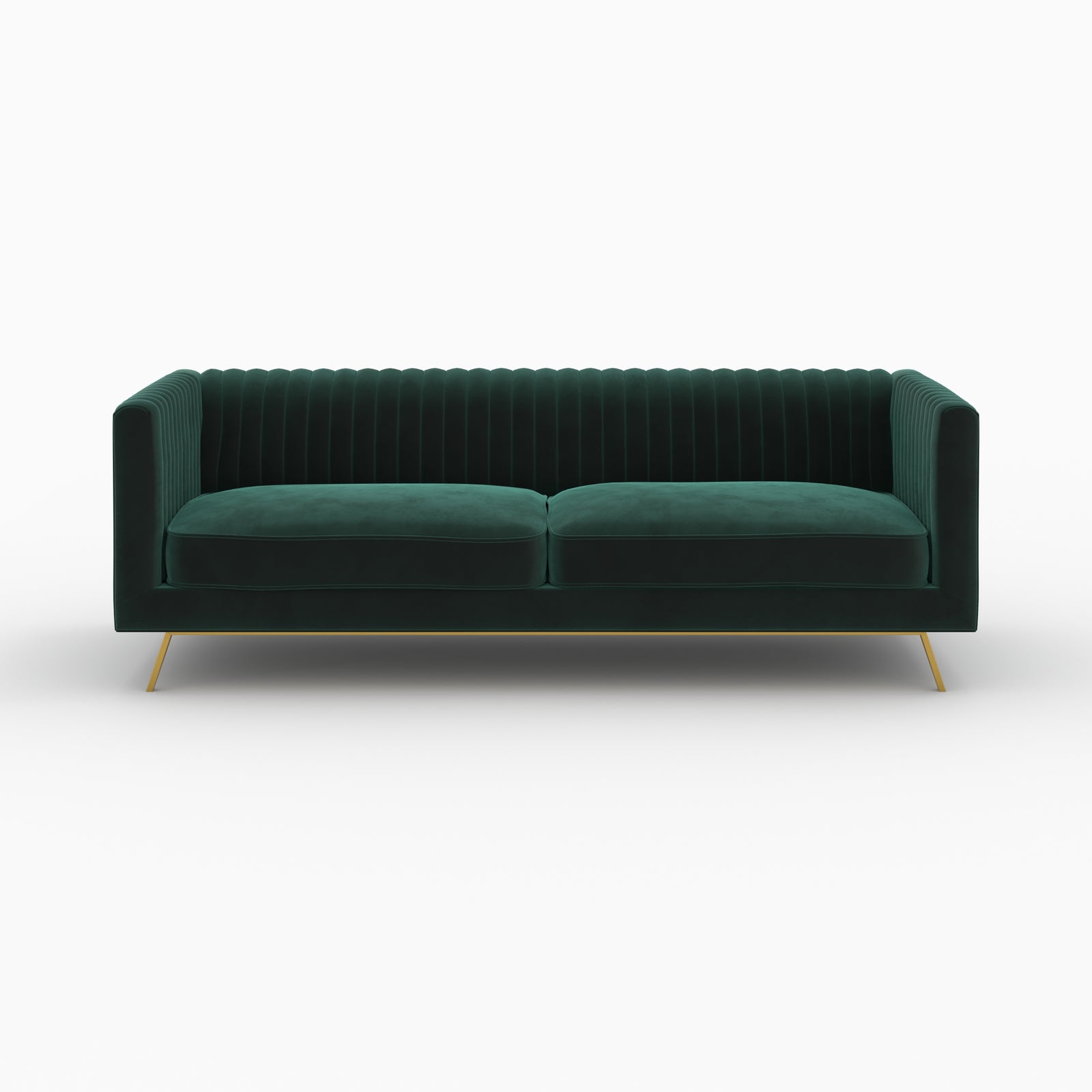 ensemble canape et fauteuil gatsby en velours vert 3 personnes