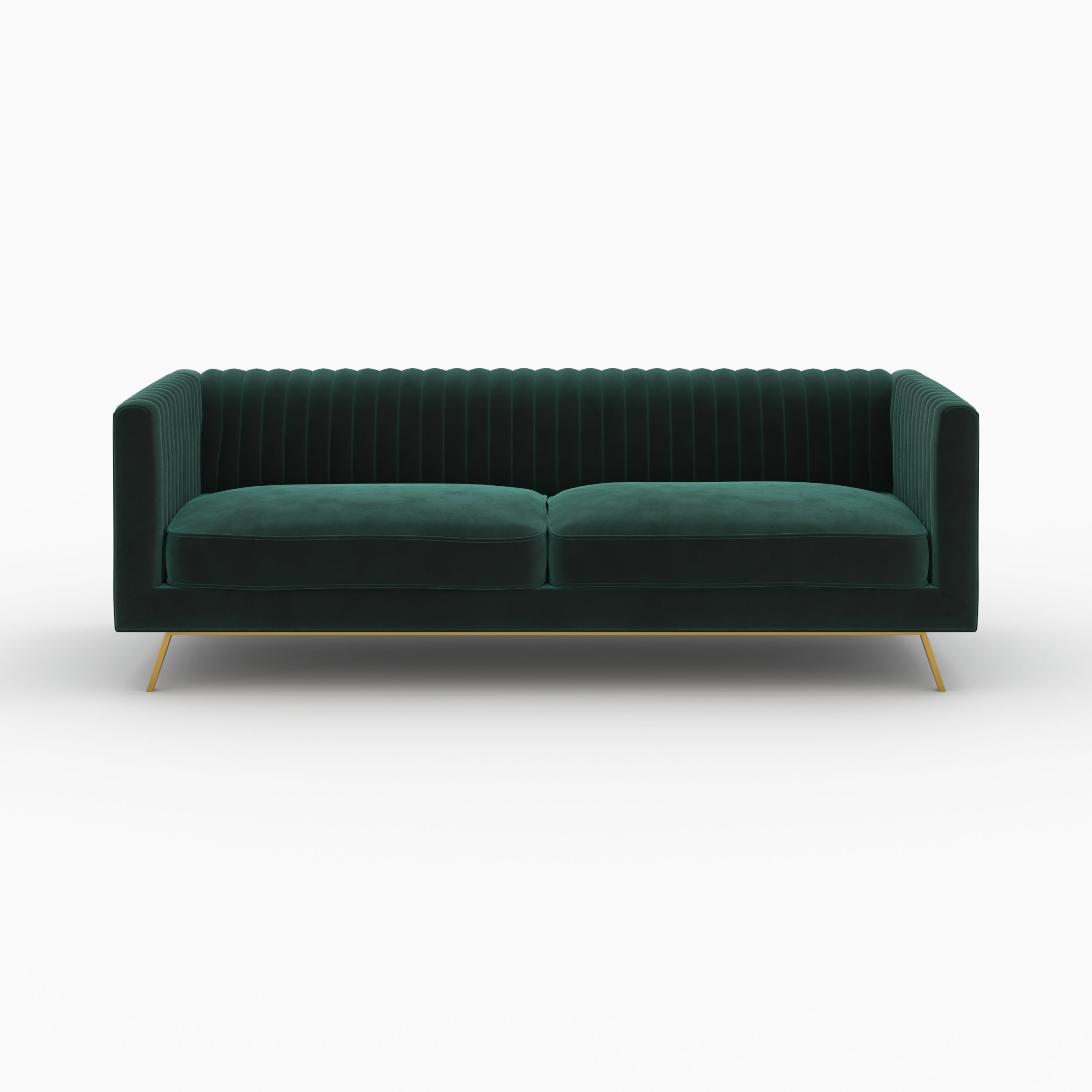 ensemble canape et fauteuil vert fonce gatsby velours