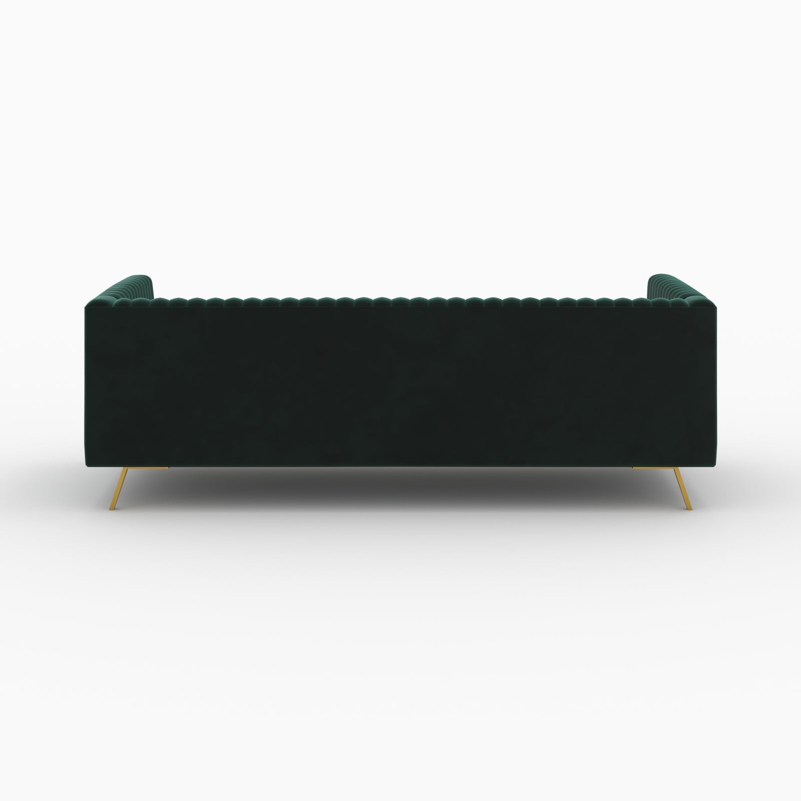 ensemble canape gatsby velours vert fonce pieds dores