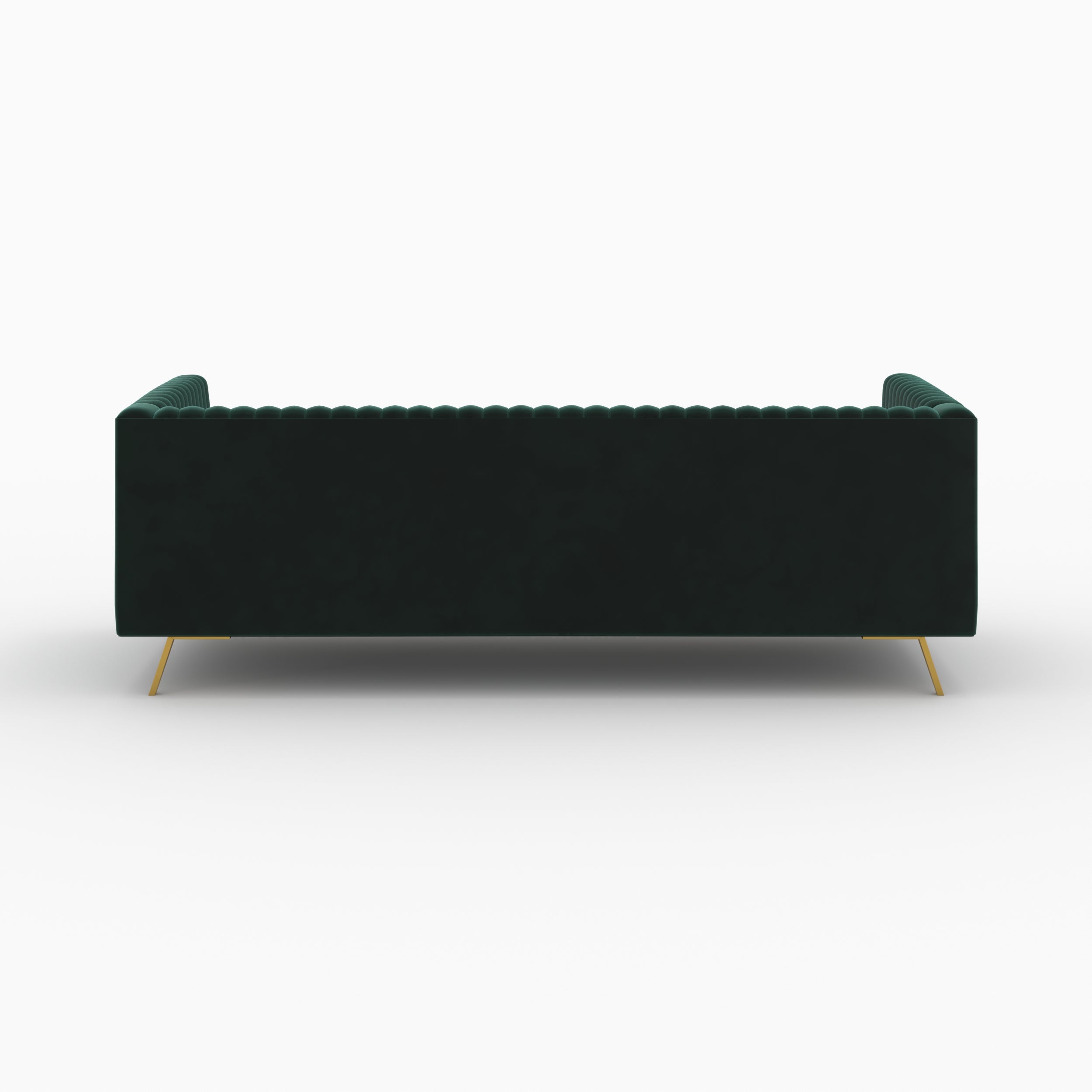 ensemble canape gatsby velours vert fonce pieds dores