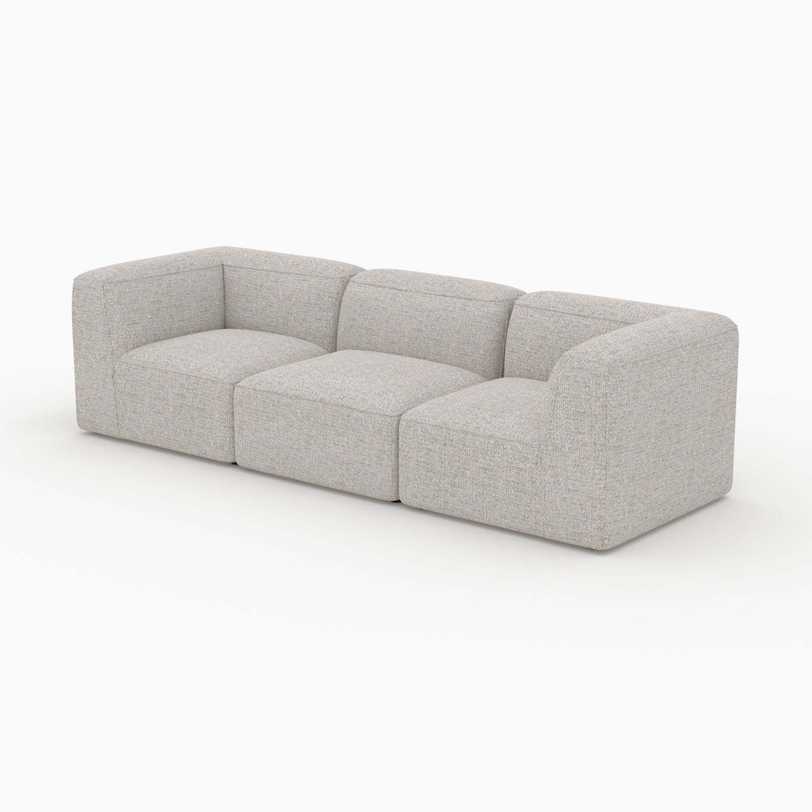 Ensemble canapé Hestia 3 places tissu beige droit confort