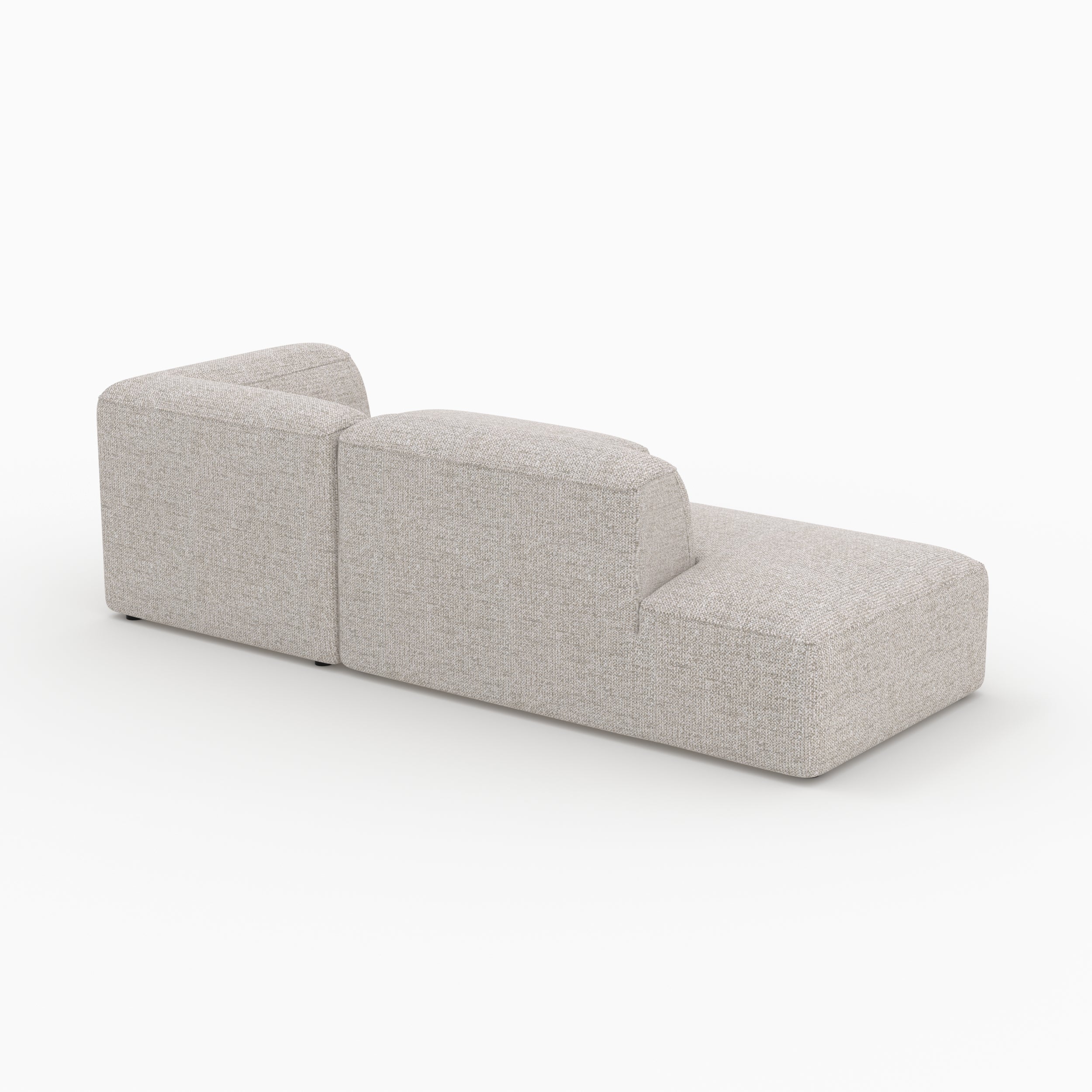 Ensemble canapé Hestia angle droit modulable tissu beige