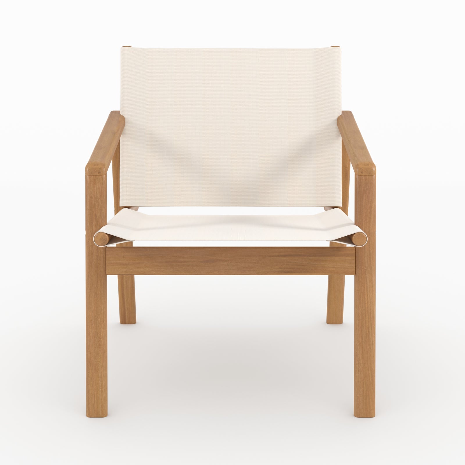 Ensemble de jardin blanc et bois 2 places