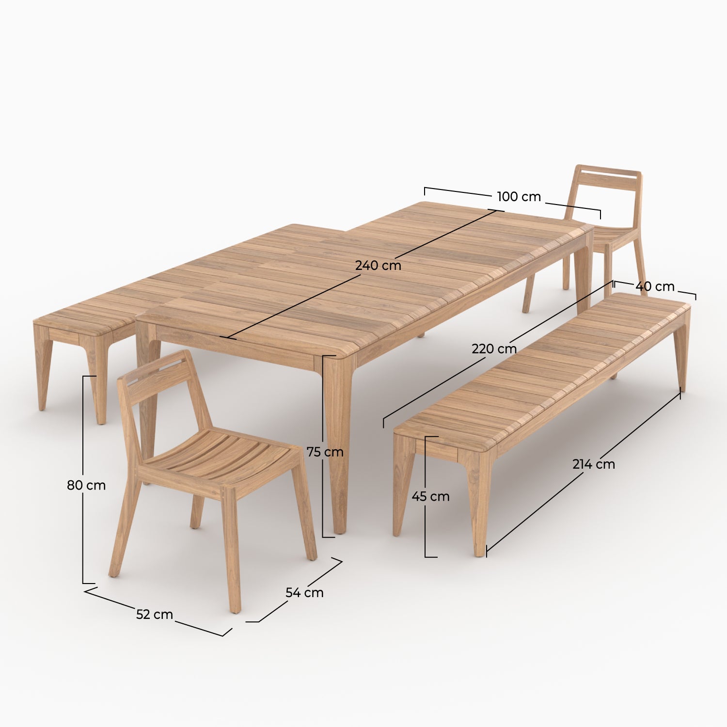 Ensemble de jardin bois zao
