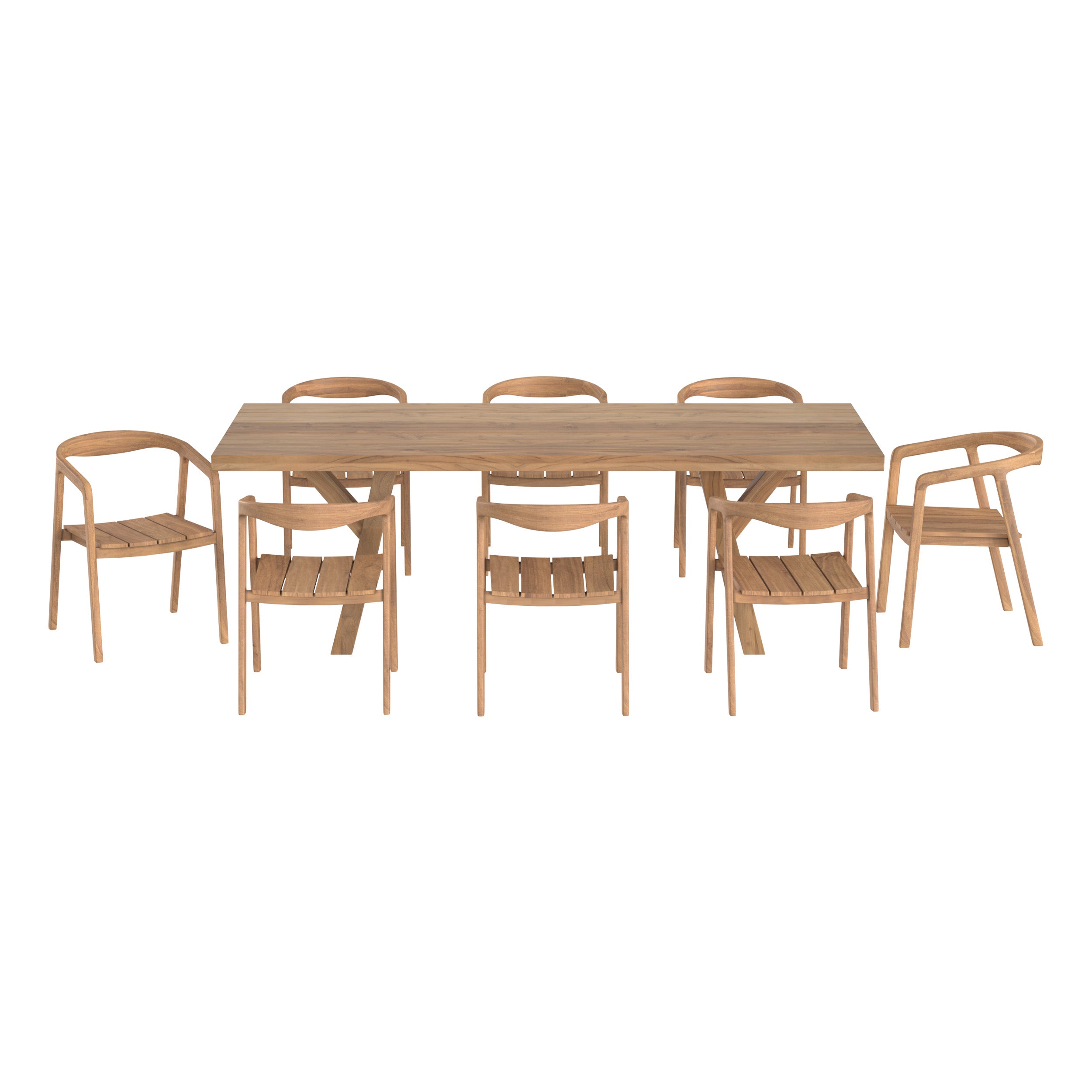 ensemble de jardin soraya table et chaises en bois