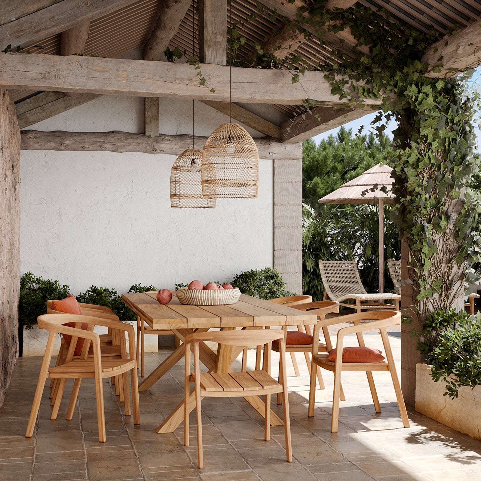 ensemble table et chaise de jardin soraya ambiance