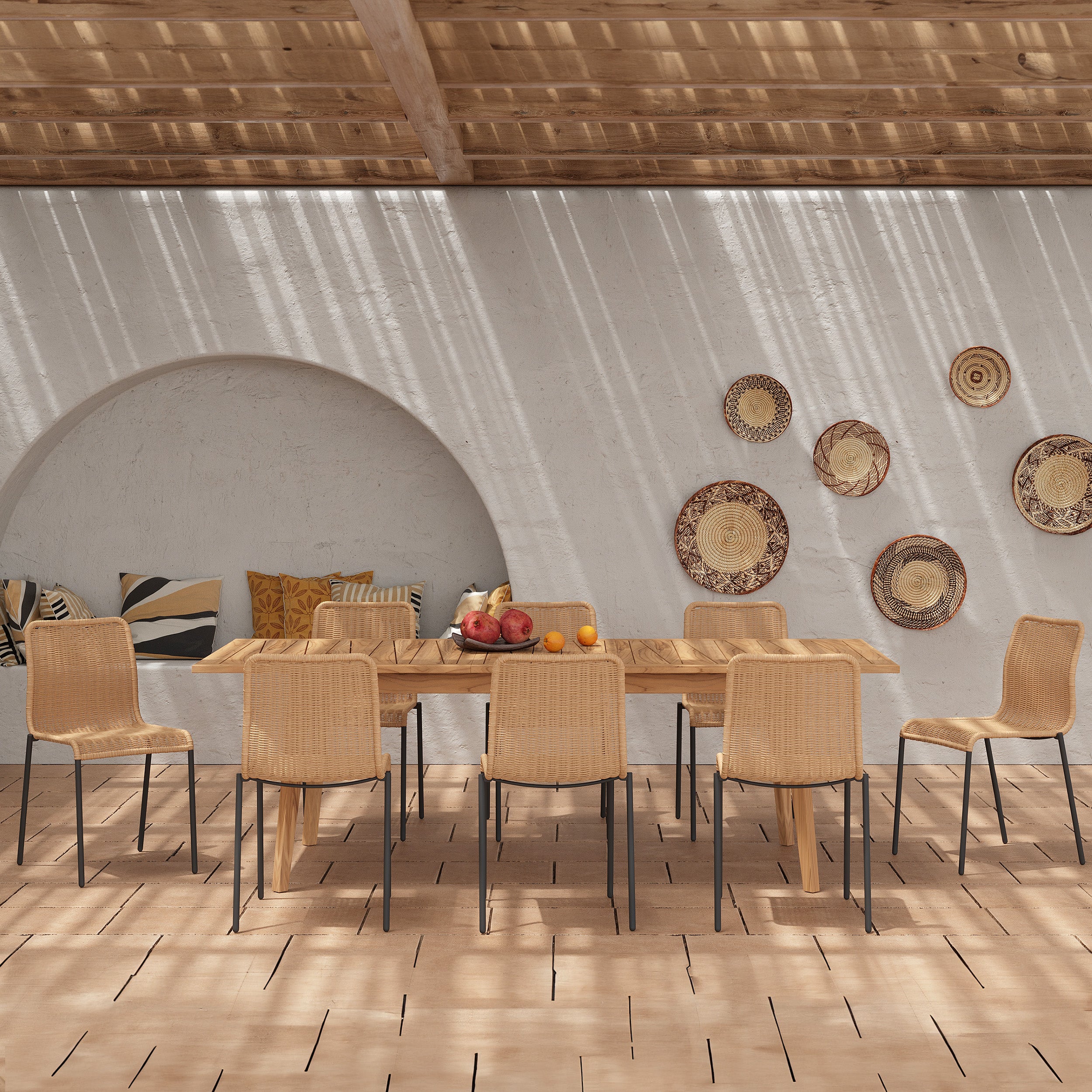 Ensemble de Jardin Tunga - Table et Chaises pour 8 Personnes – Maison ...
