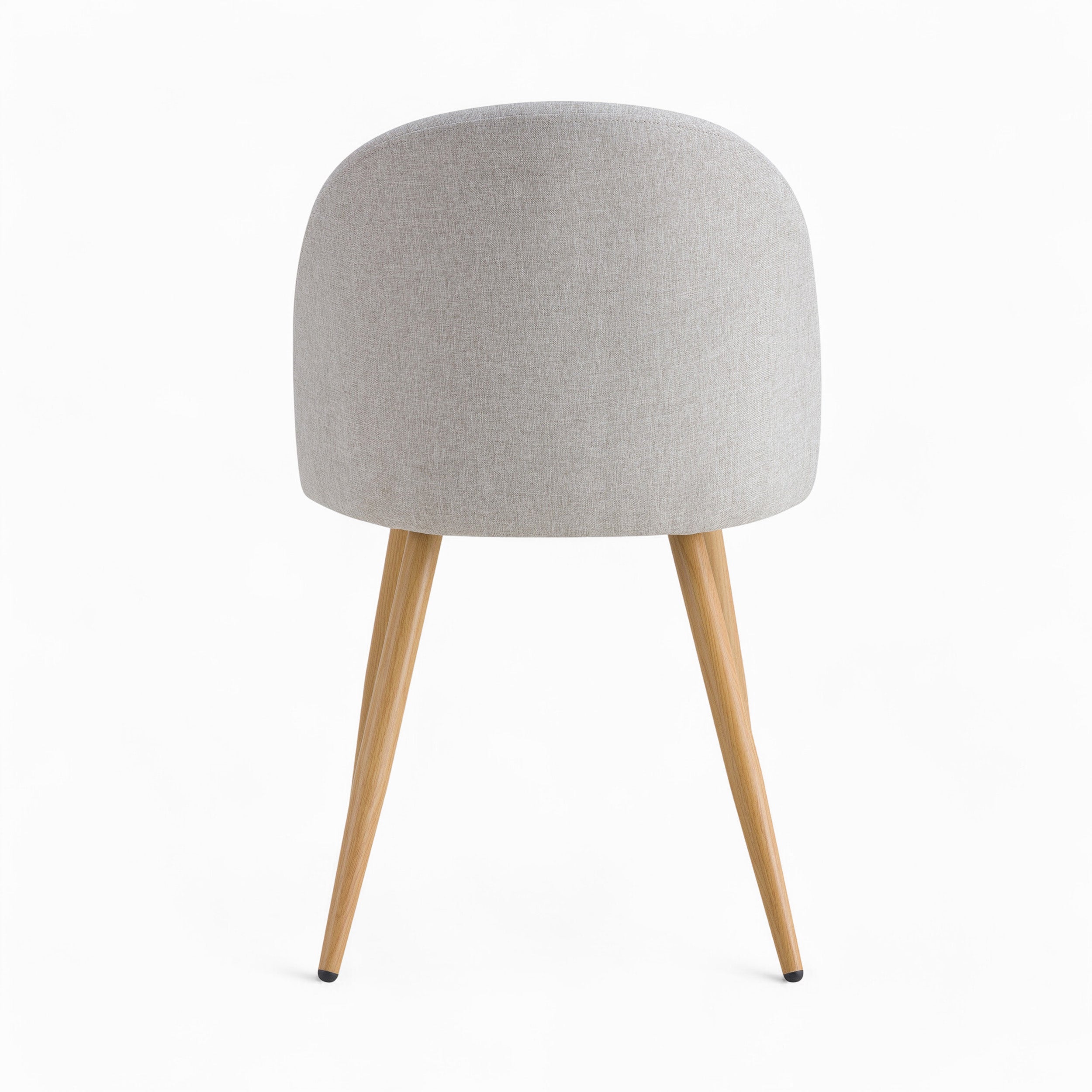 set tavolo e sedie per 4 persone in legno e tessuto taupe