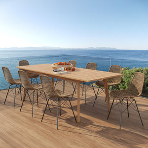 set tavolo e sedie da giardino in legno resina tiptur