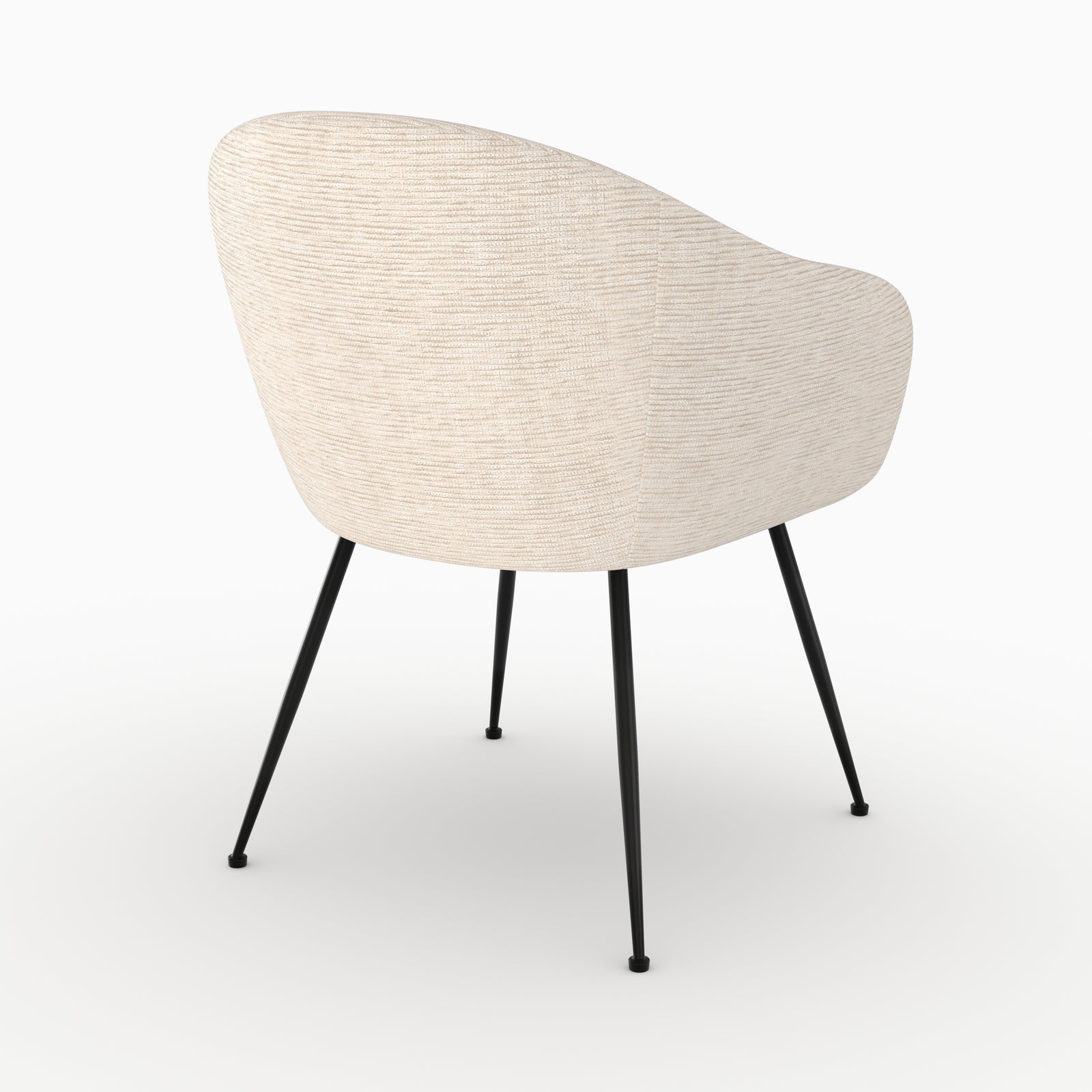Fauteuil blanc texture Socky tissu confort