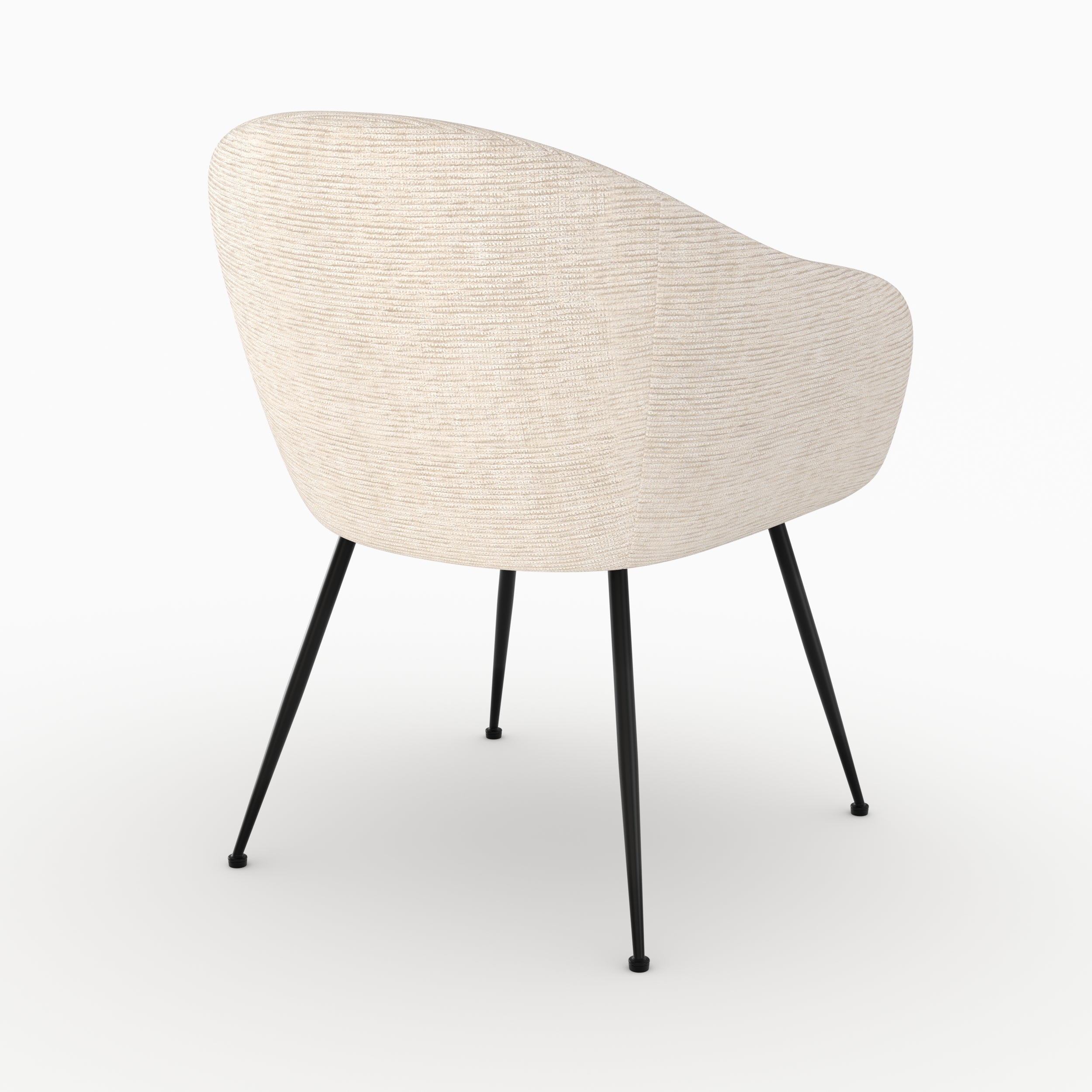 Fauteuil blanc texture Socky tissu confort
