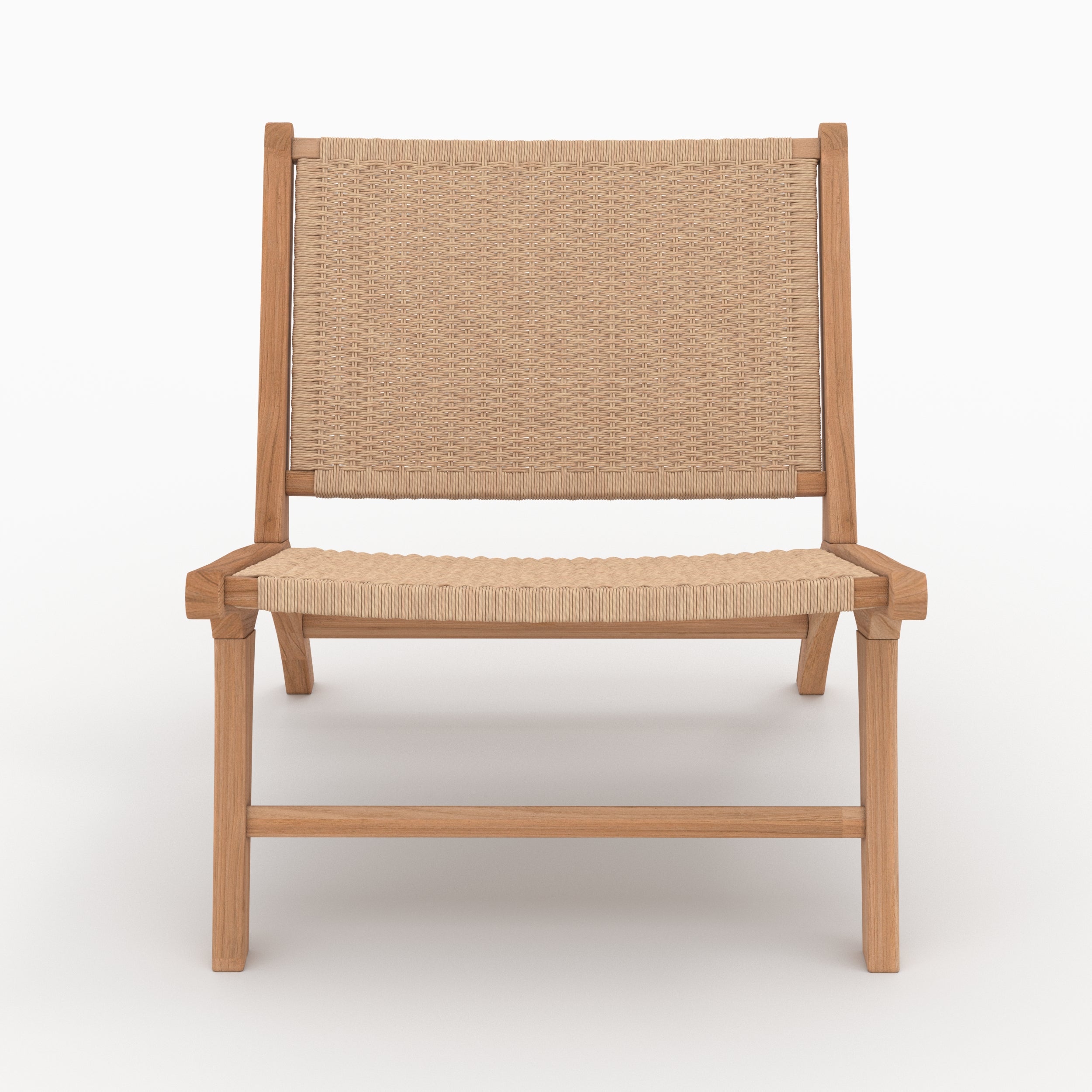poltrona in teak kilka e corda in loom
