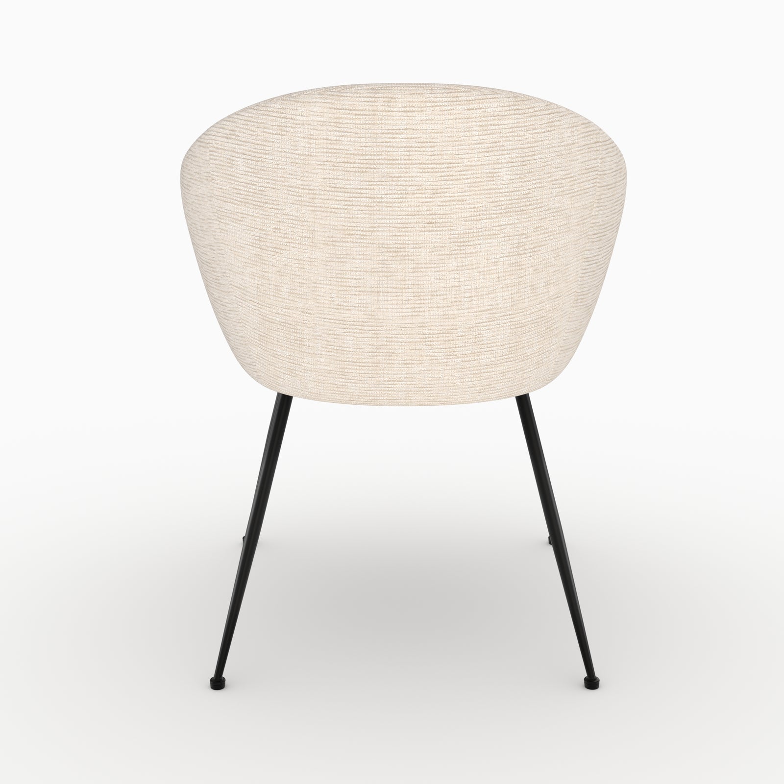 Fauteuil en tissu texture blanc modèle Socky