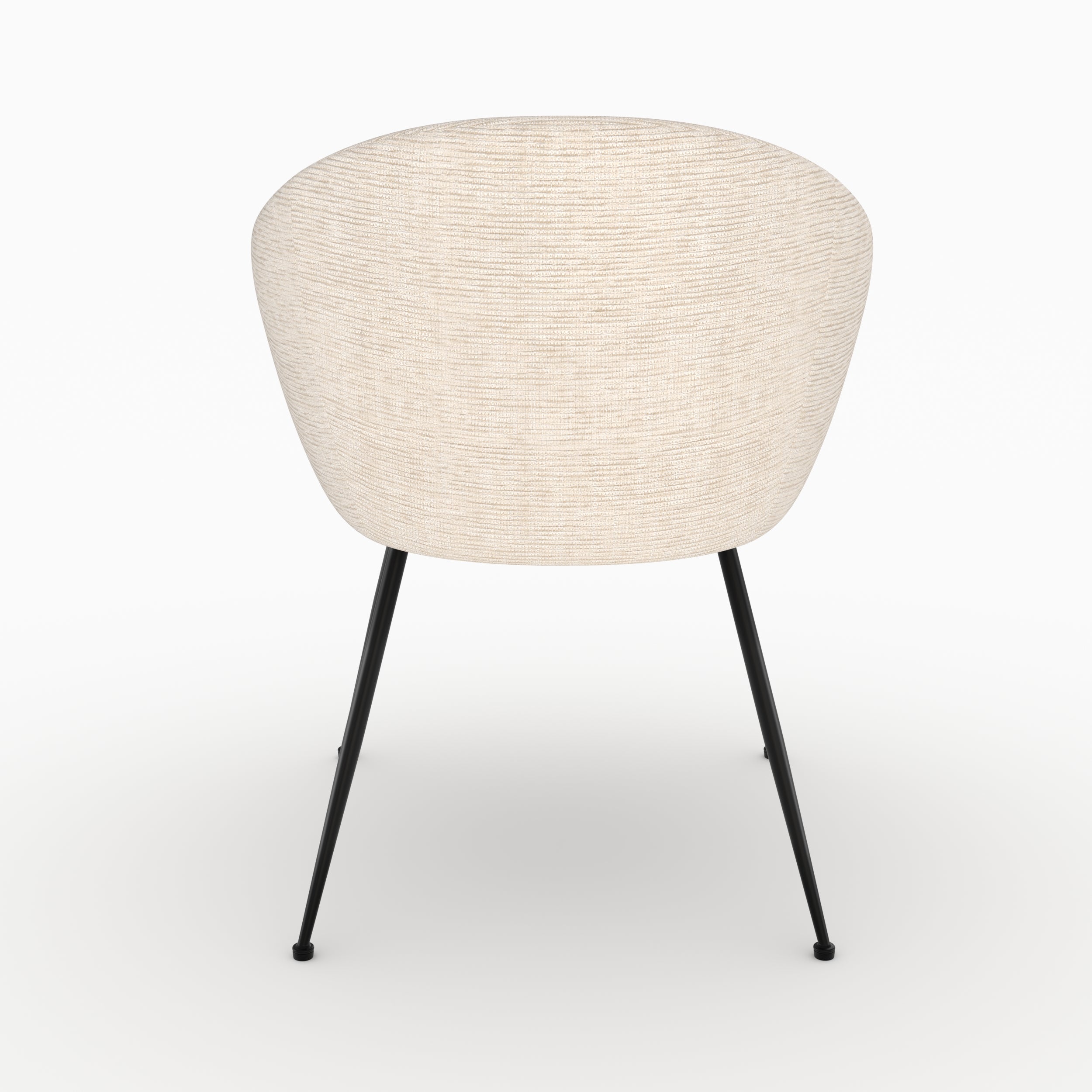 Fauteuil en tissu texture blanc modèle Socky
