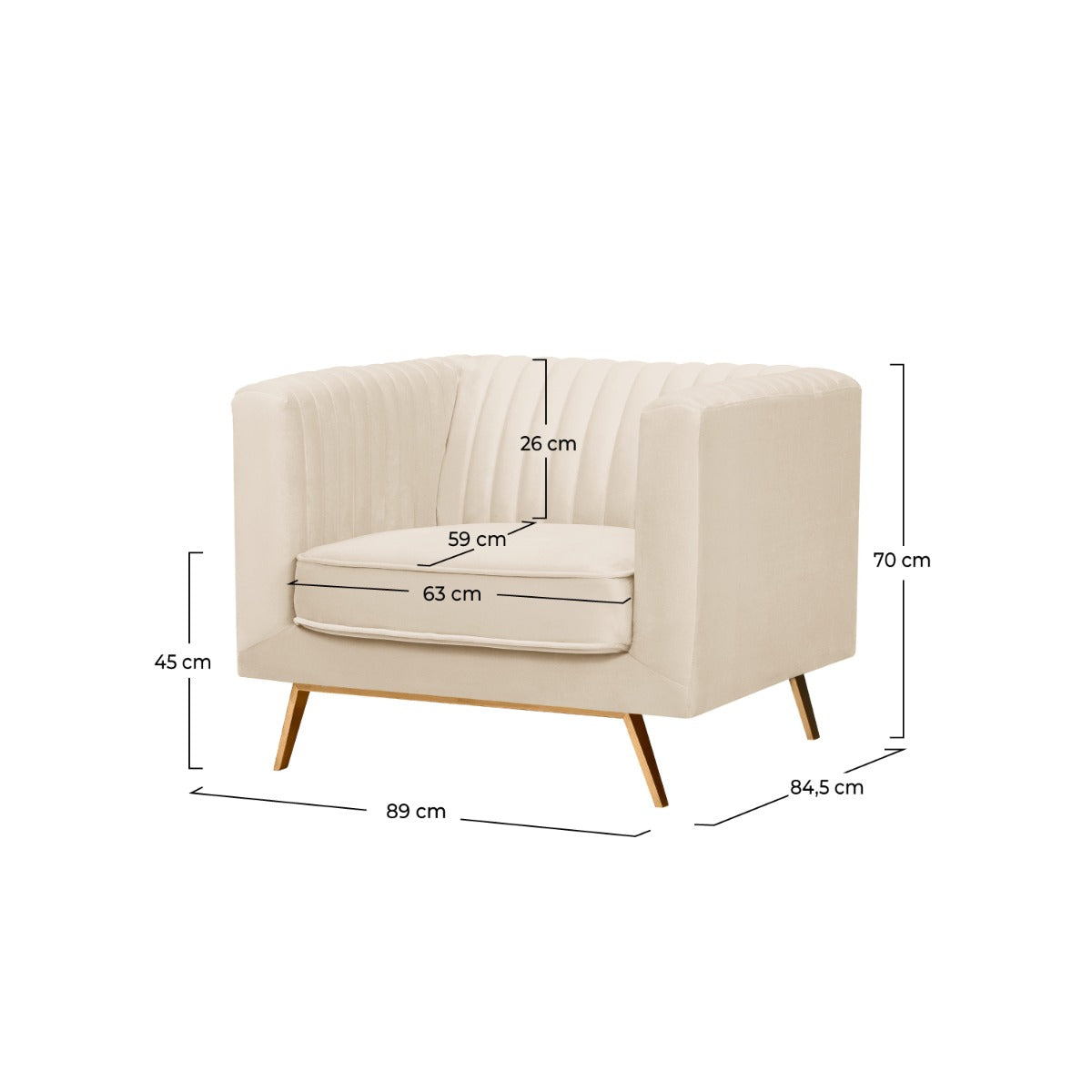 fauteuil gatsby en velours