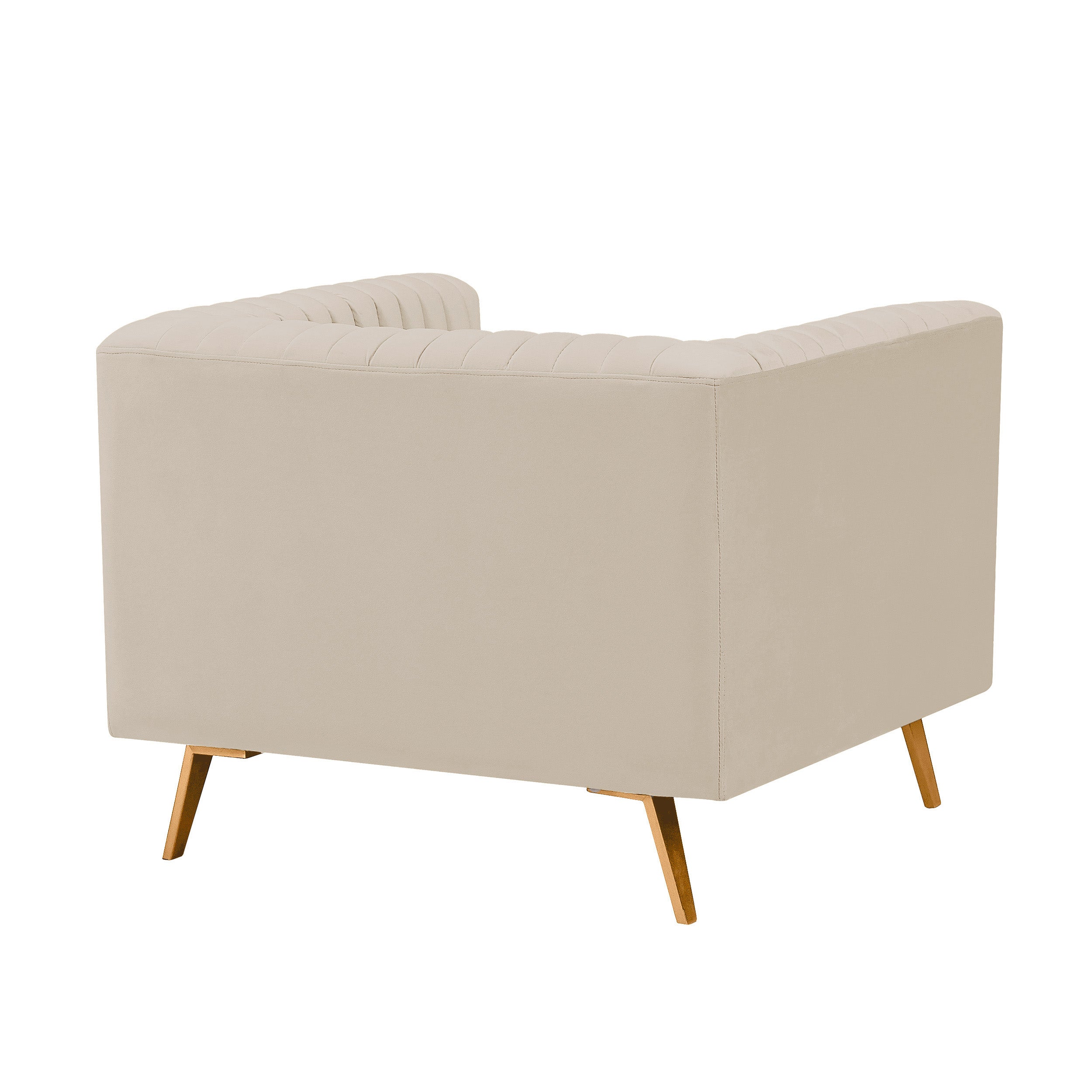 Fauteuil Gatsby en velours beige