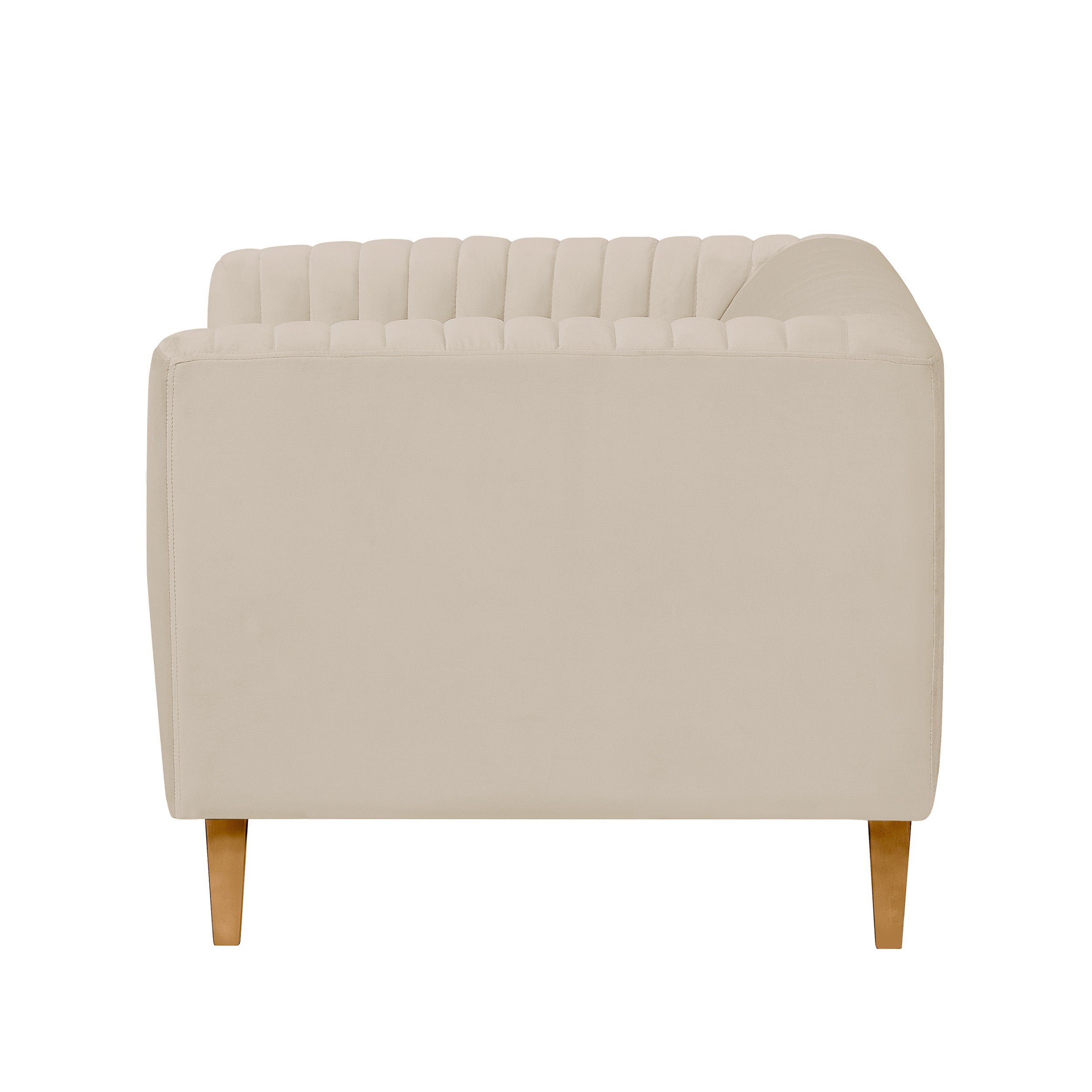Fauteuil Gatsby en velours beige