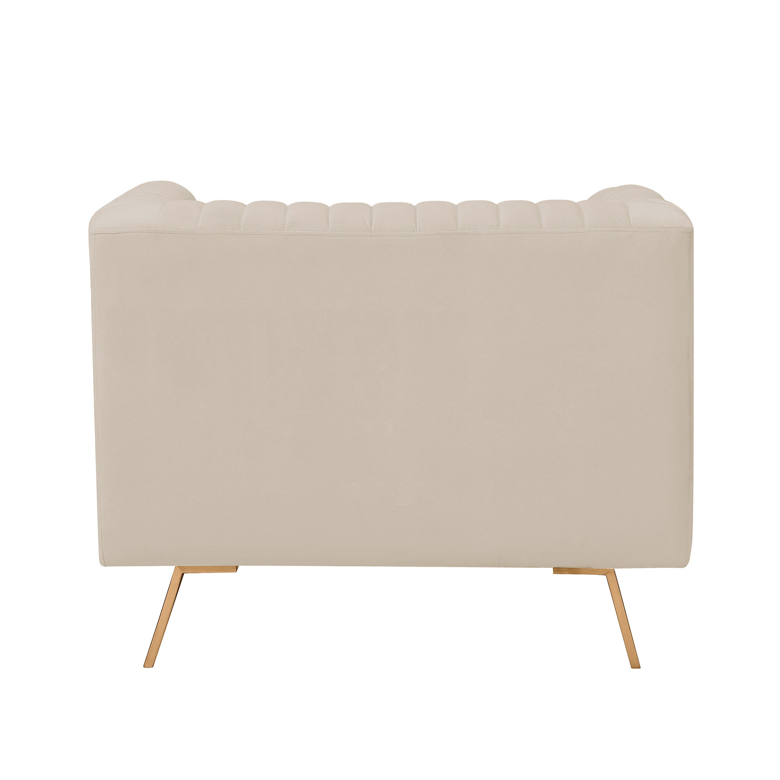 Fauteuil Gatsby en velours beige