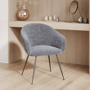 fauteuil gris fonce chine pieds noirs socky