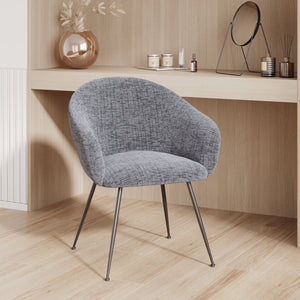 fauteuil gris fonce chine pieds noirs socky