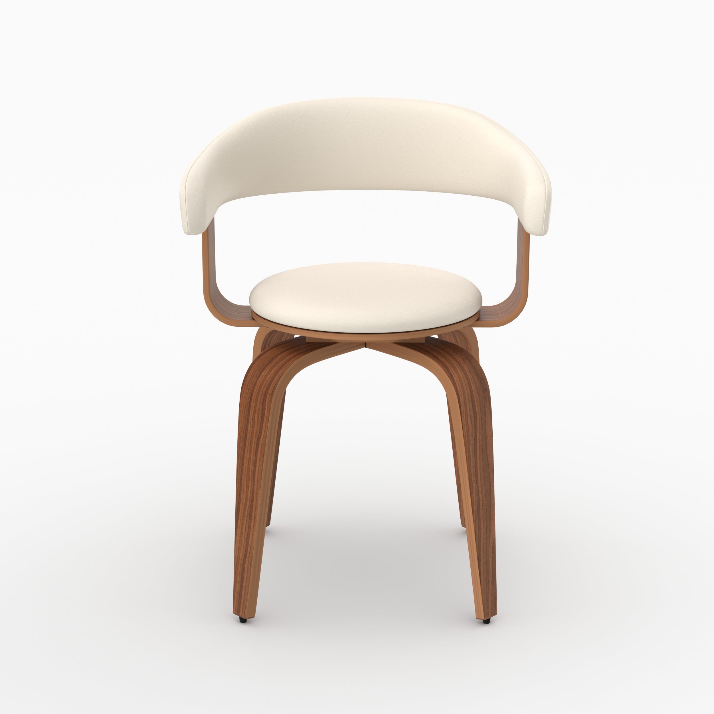 Chaise blanche Harold avec accoudoirs