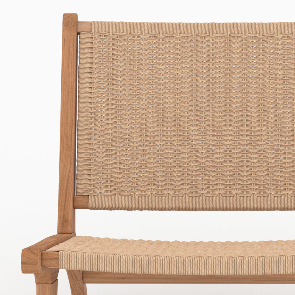 poltrona kilka teck corda in loom