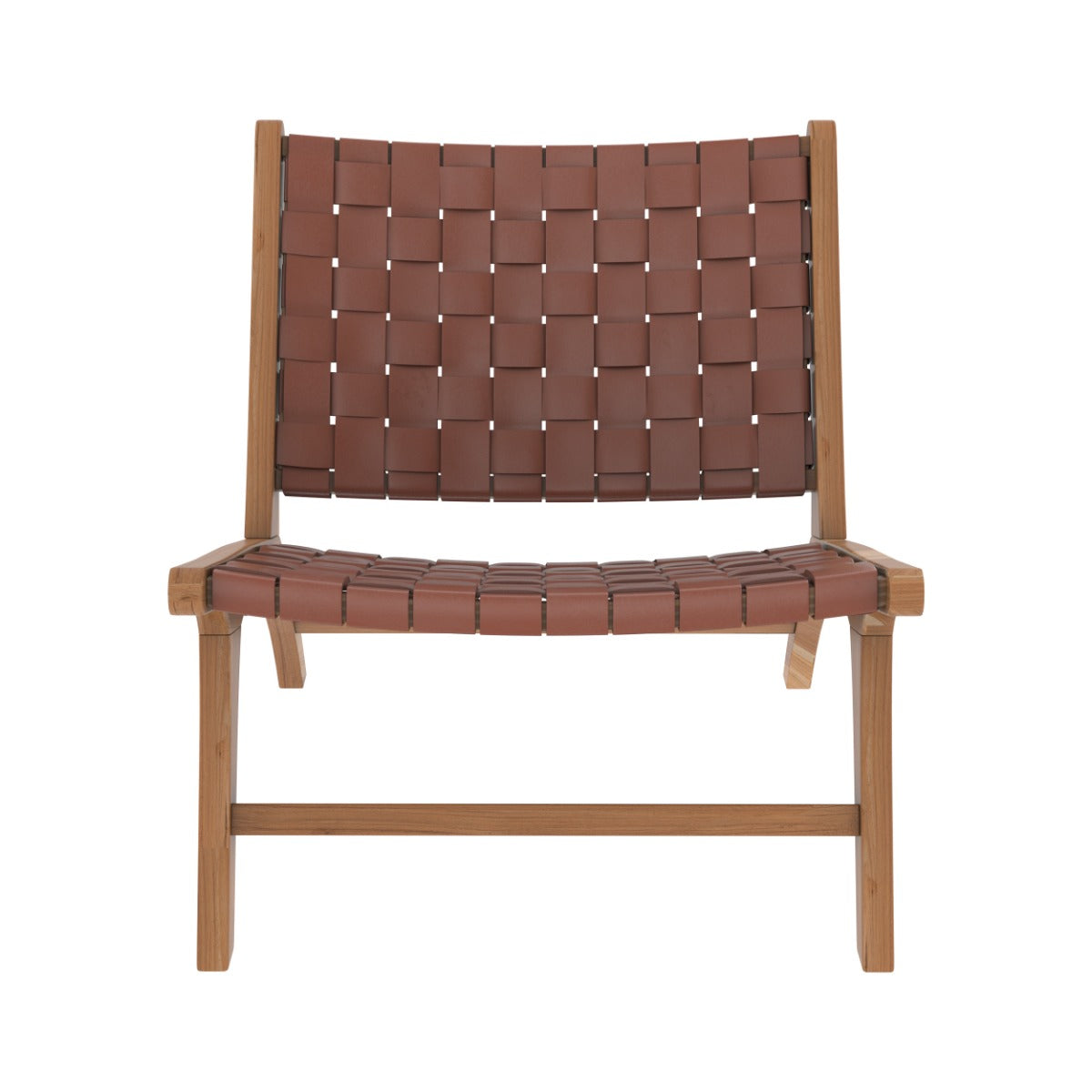 poltrona kuna in teak e pelle