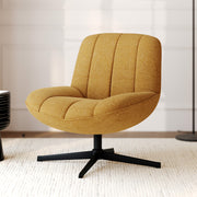 fauteuil pivotant evlours jaune moutarde elvis