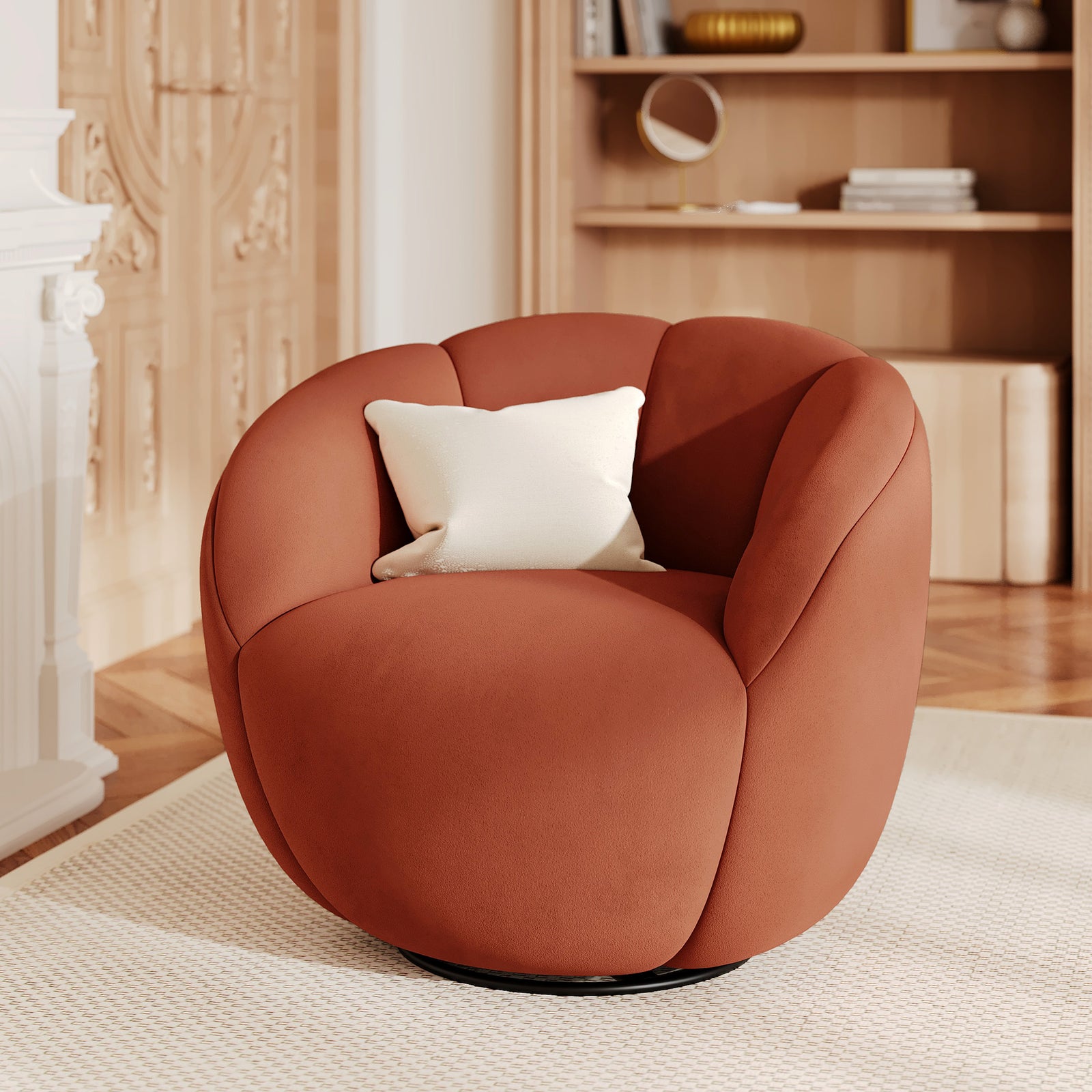 Fauteuil rouge Yse pivotant