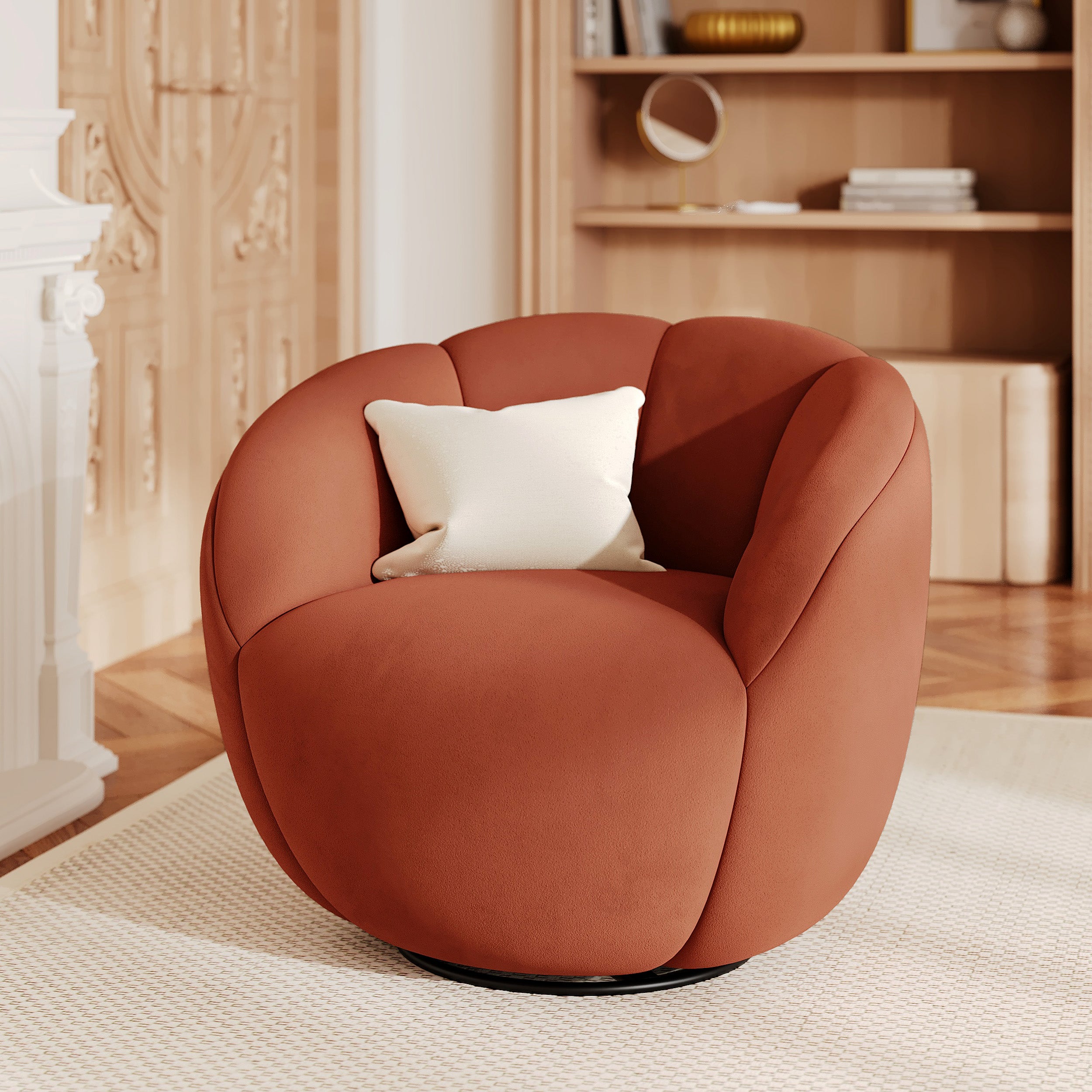 Fauteuil rouge Yse pivotant