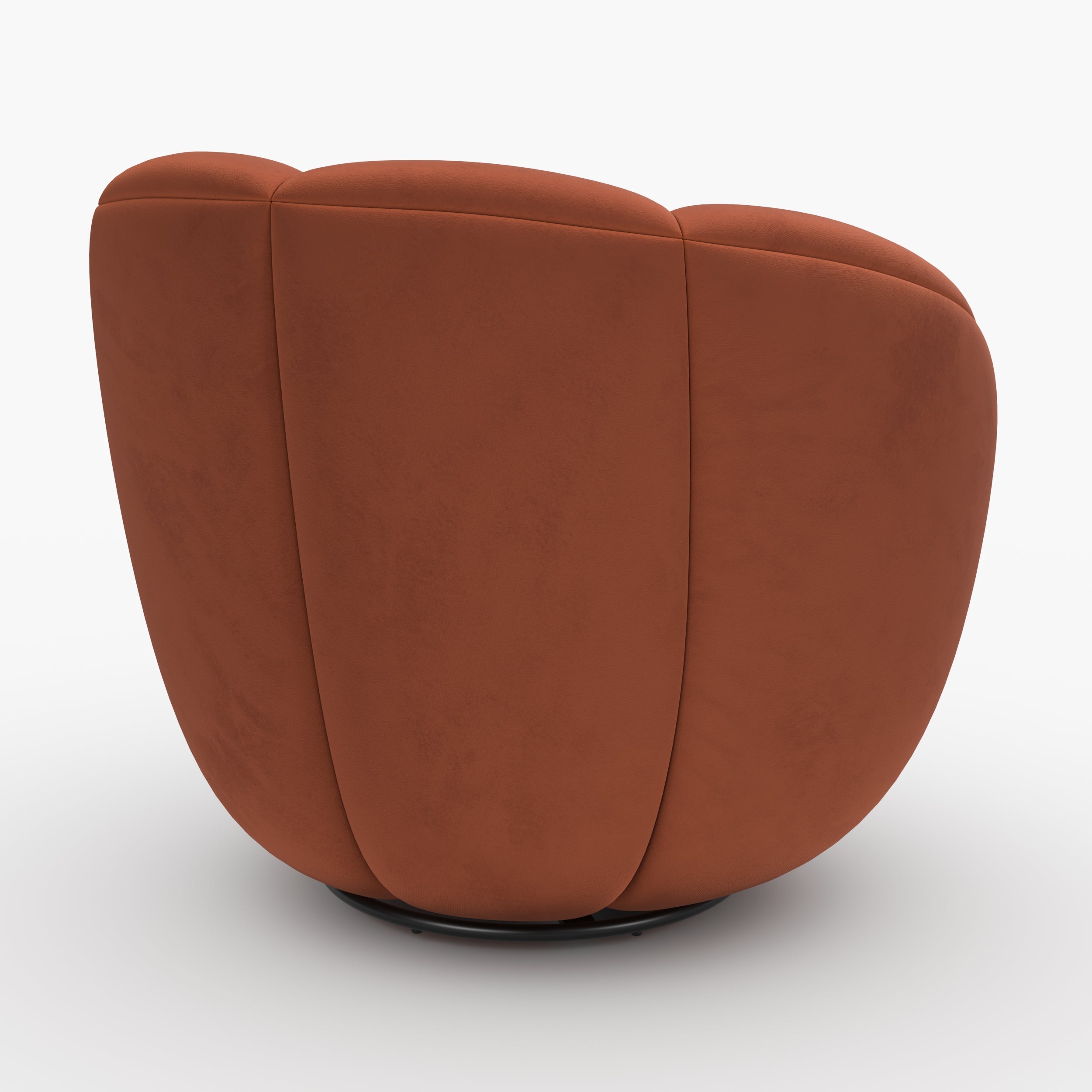 Fauteuil rouille pivotant Yse velours