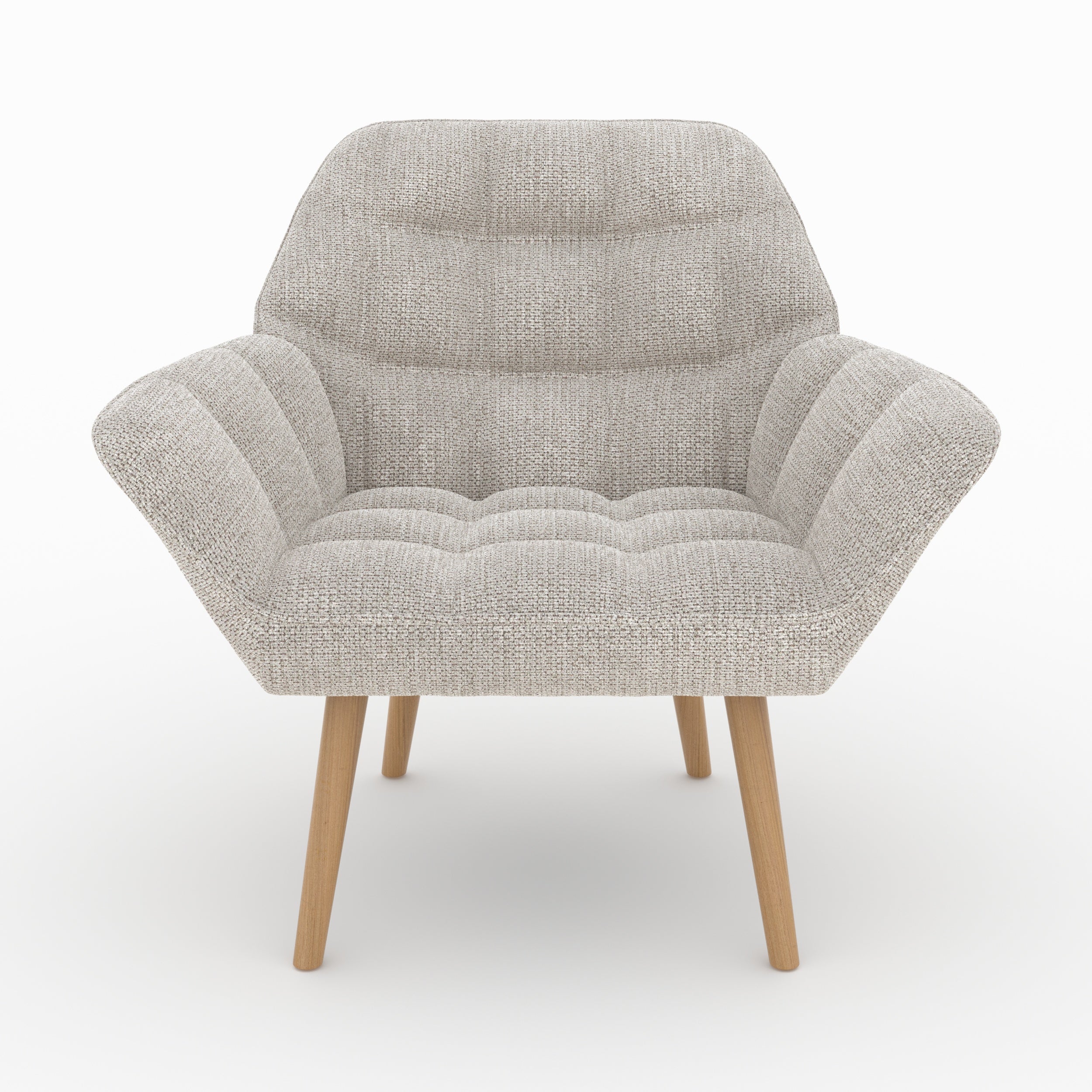 poltrona simba in tessuto grigio chiaro