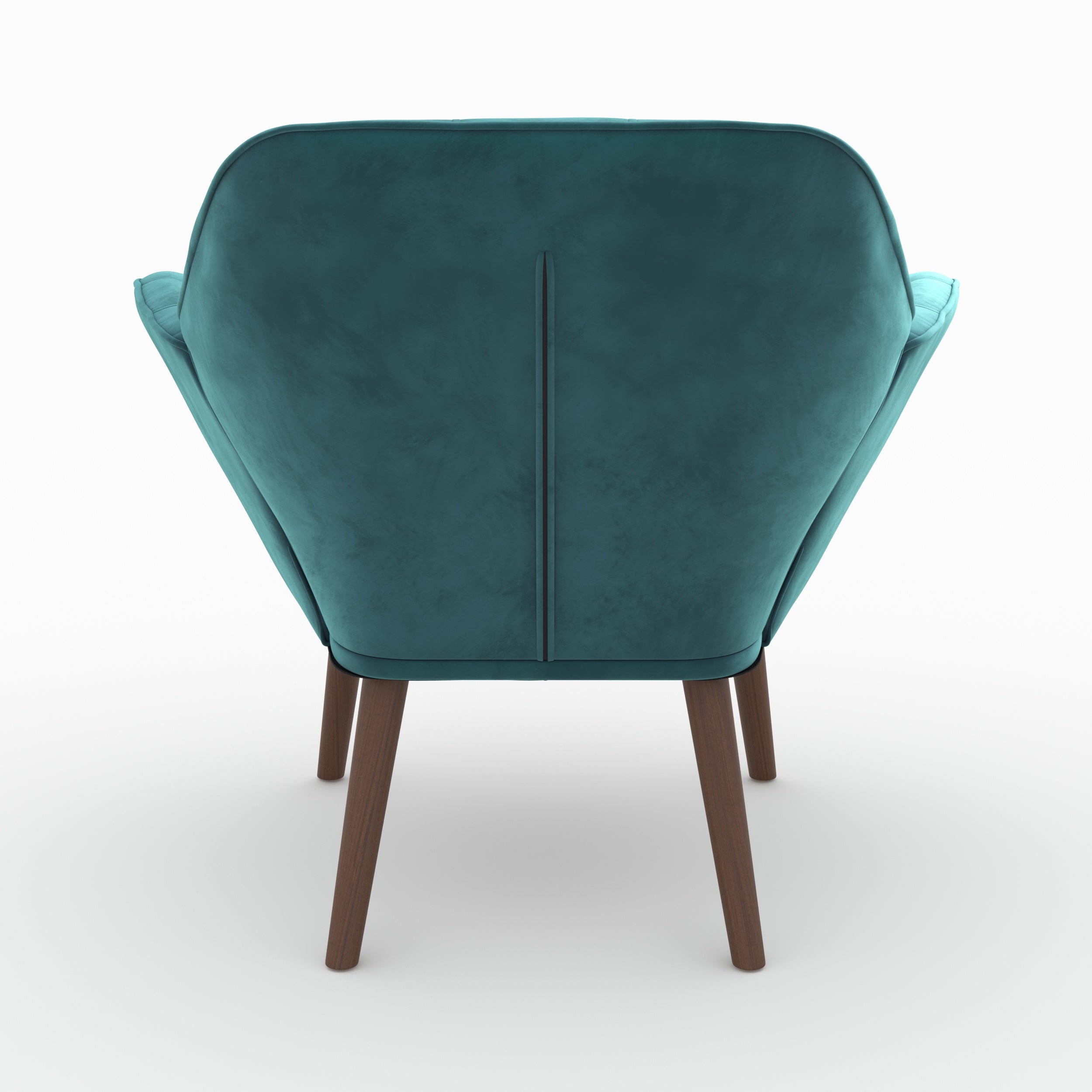poltrona simba in velluto blu scuro