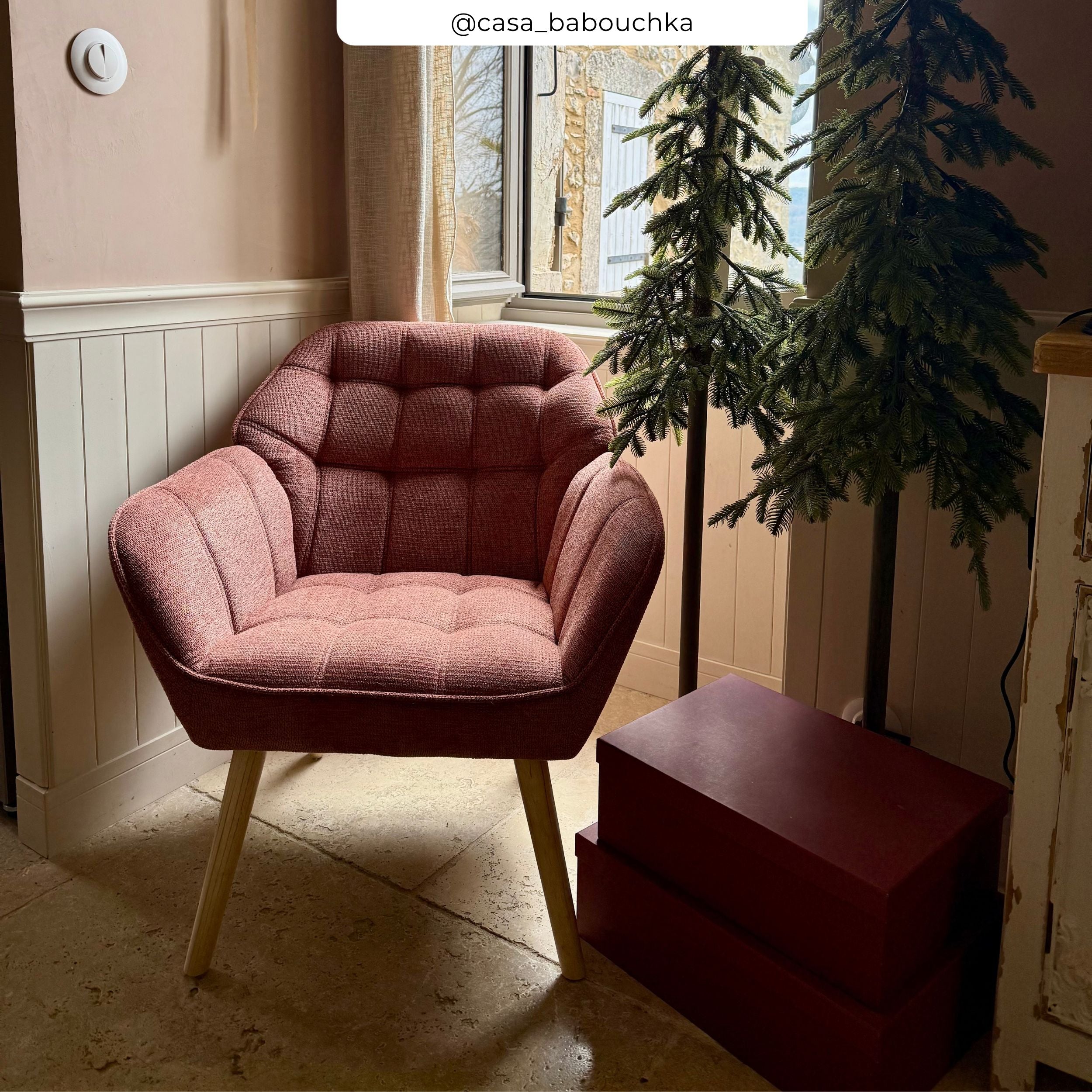 Fauteuil vieux rouge Simba