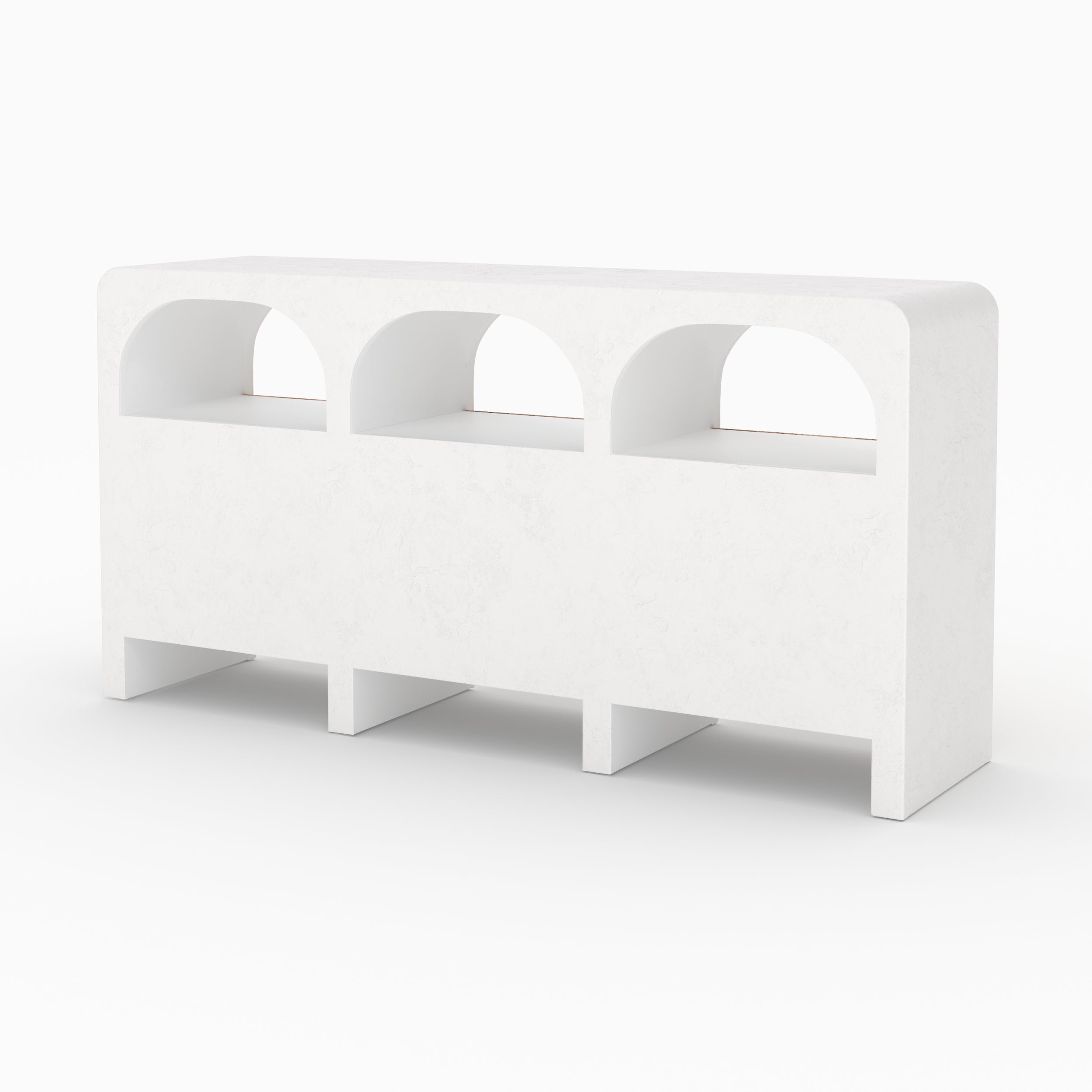 Fira buffet blanc cassé béton bois