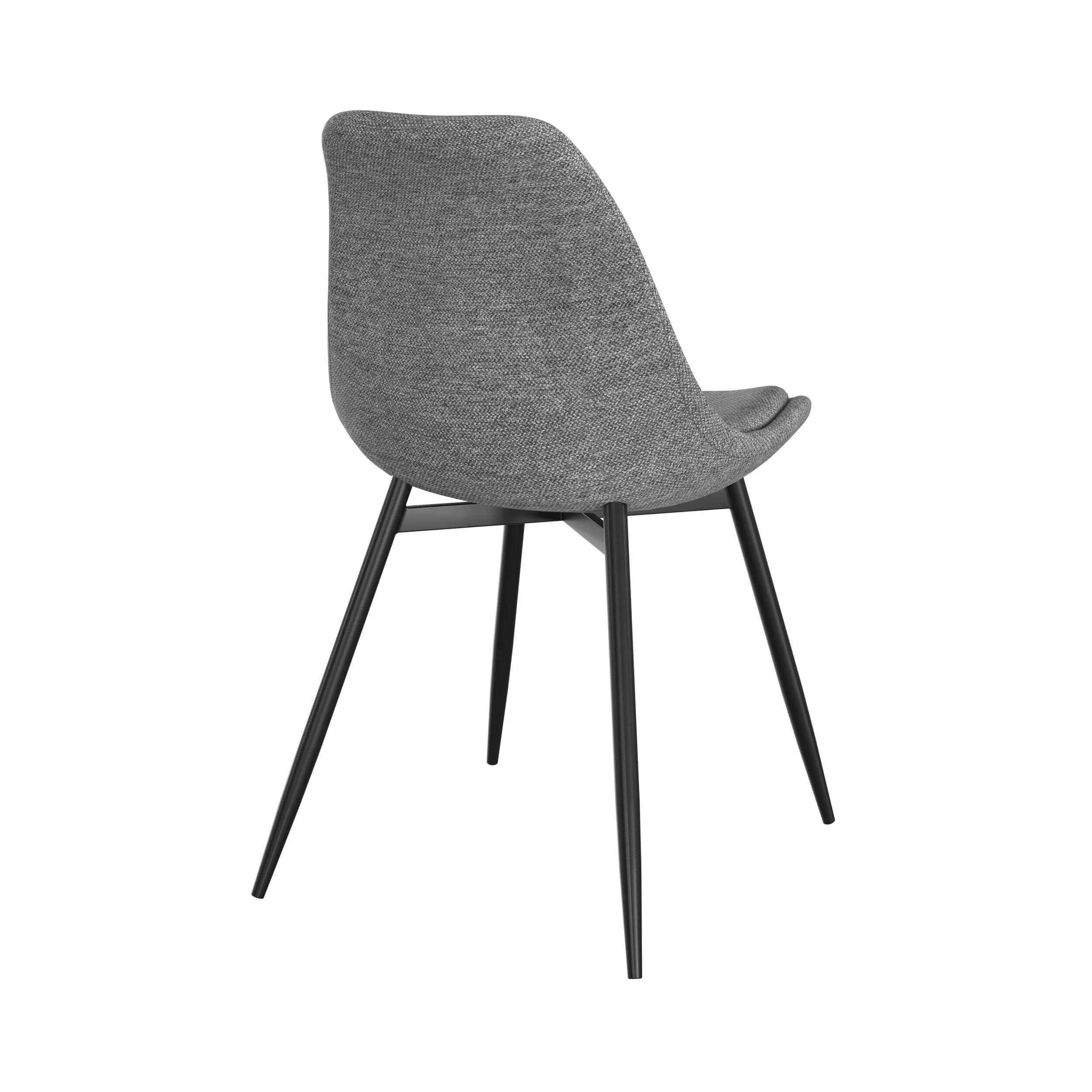 flippi sedia in tessuto grigio scuro Cina set di 2 piedi in metallo