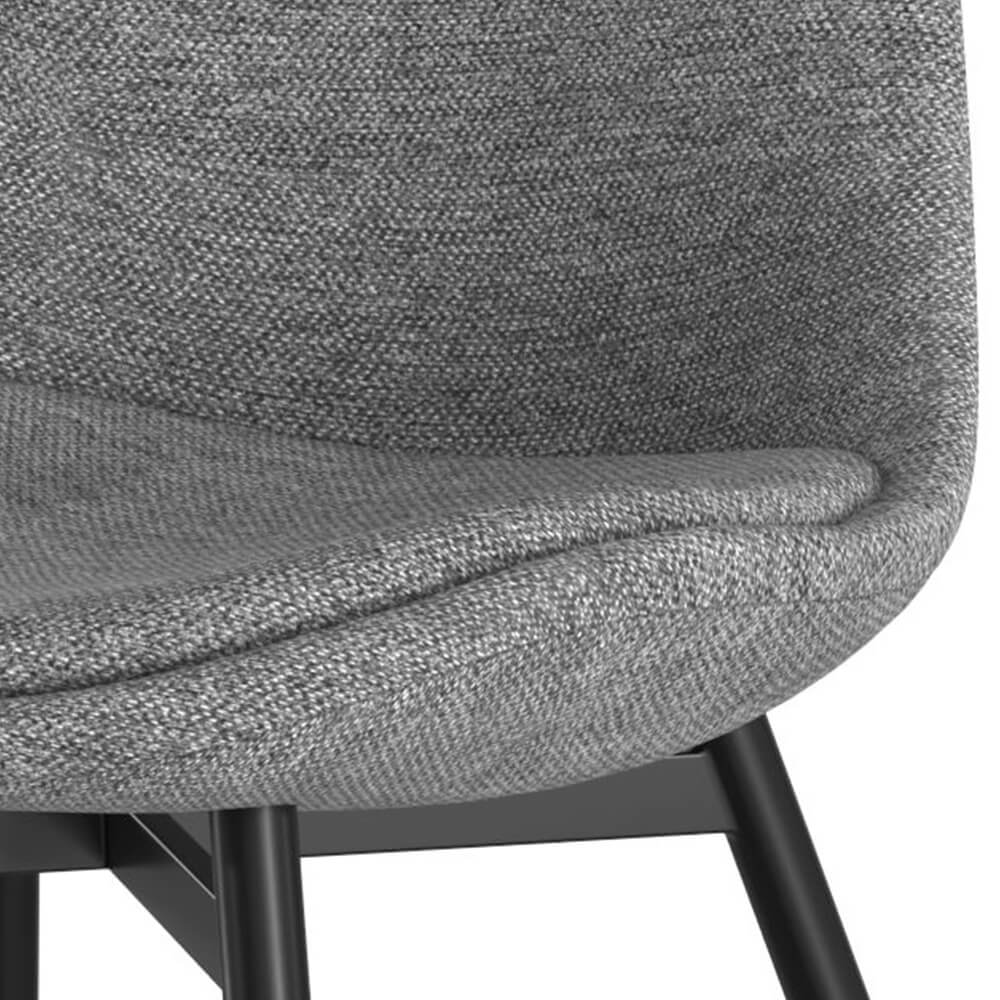 flippi sedia in tessuto grigio scuro Cina set di 2 gambe in metallo