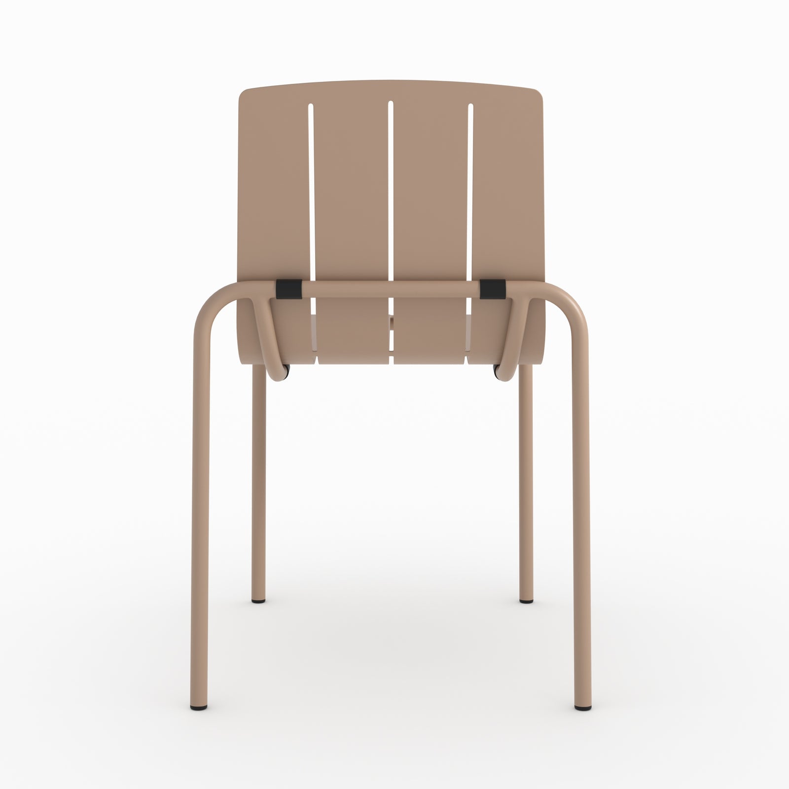 Focus lot de 2 chaises de jardin suna en métal taupe