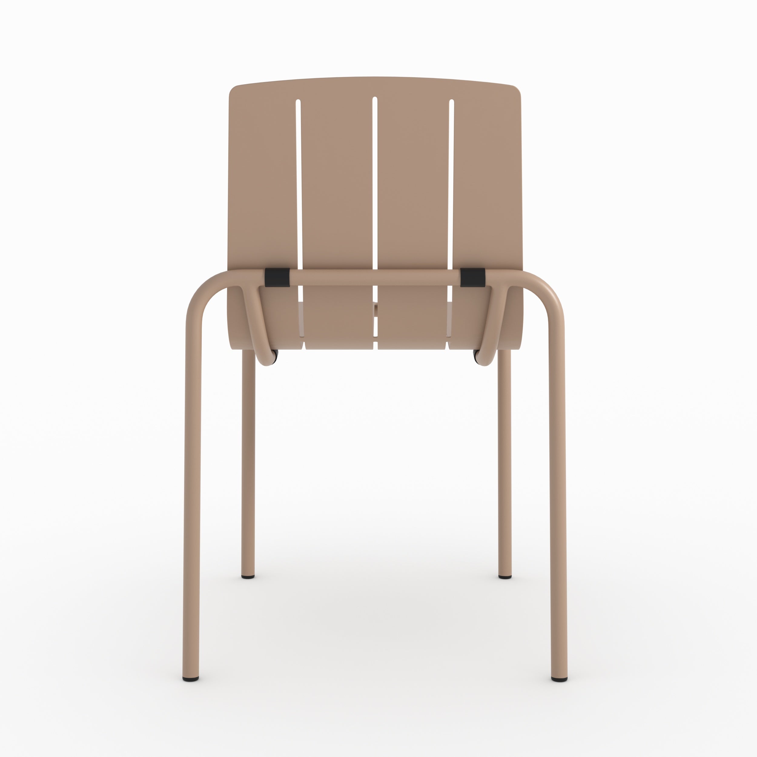 Focus lot de 2 chaises de jardin suna en métal taupe