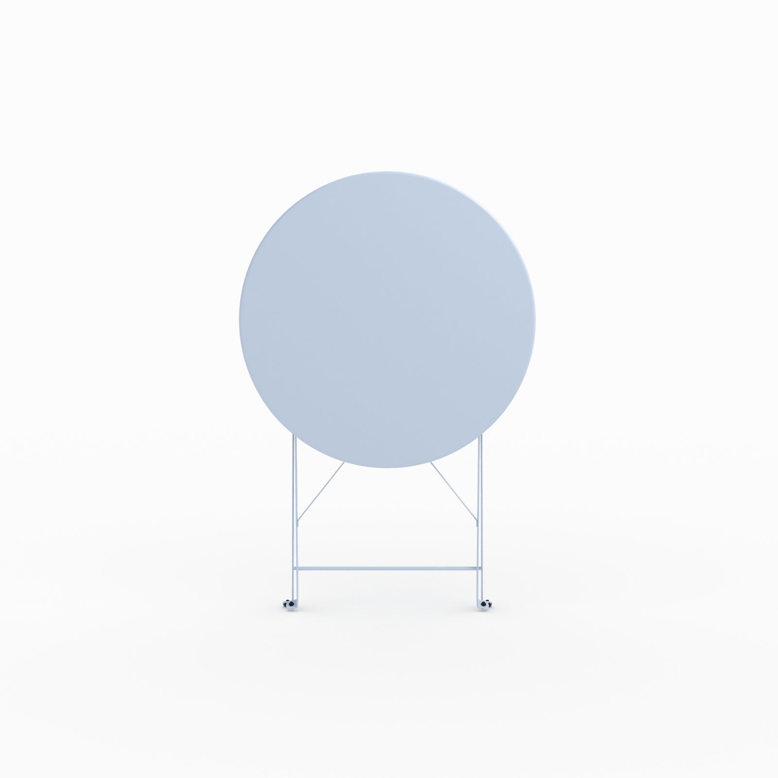 Focus table de jardin Yumi ronde et pliante en métal vert clair 2 personnes